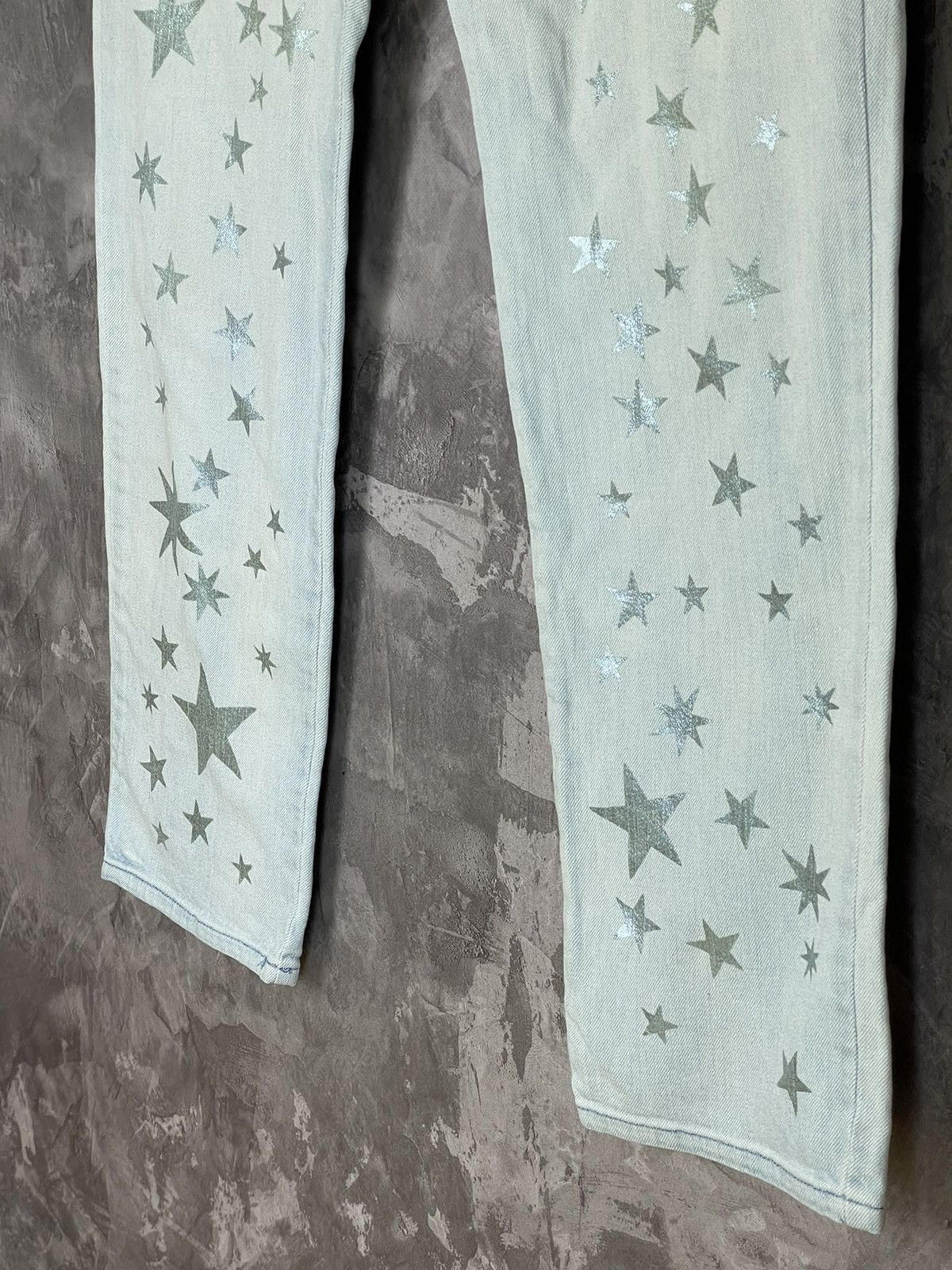 Stella McCartney × Vintage Stella McCartney Y2K Star Multilogo Denim Jeans Size 31" - 9 Thumbnail