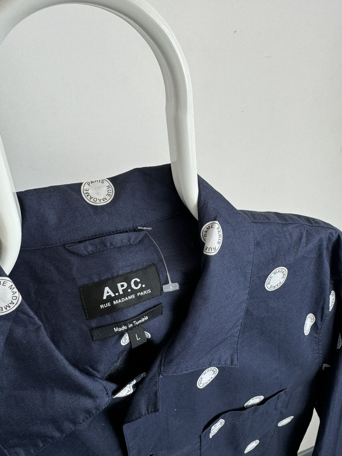 A.P.C. A.P.C. Rue Madame Paris Monogram Long Sleeve Shirt Size US L / EU 52-54 / 3 - 3 Thumbnail