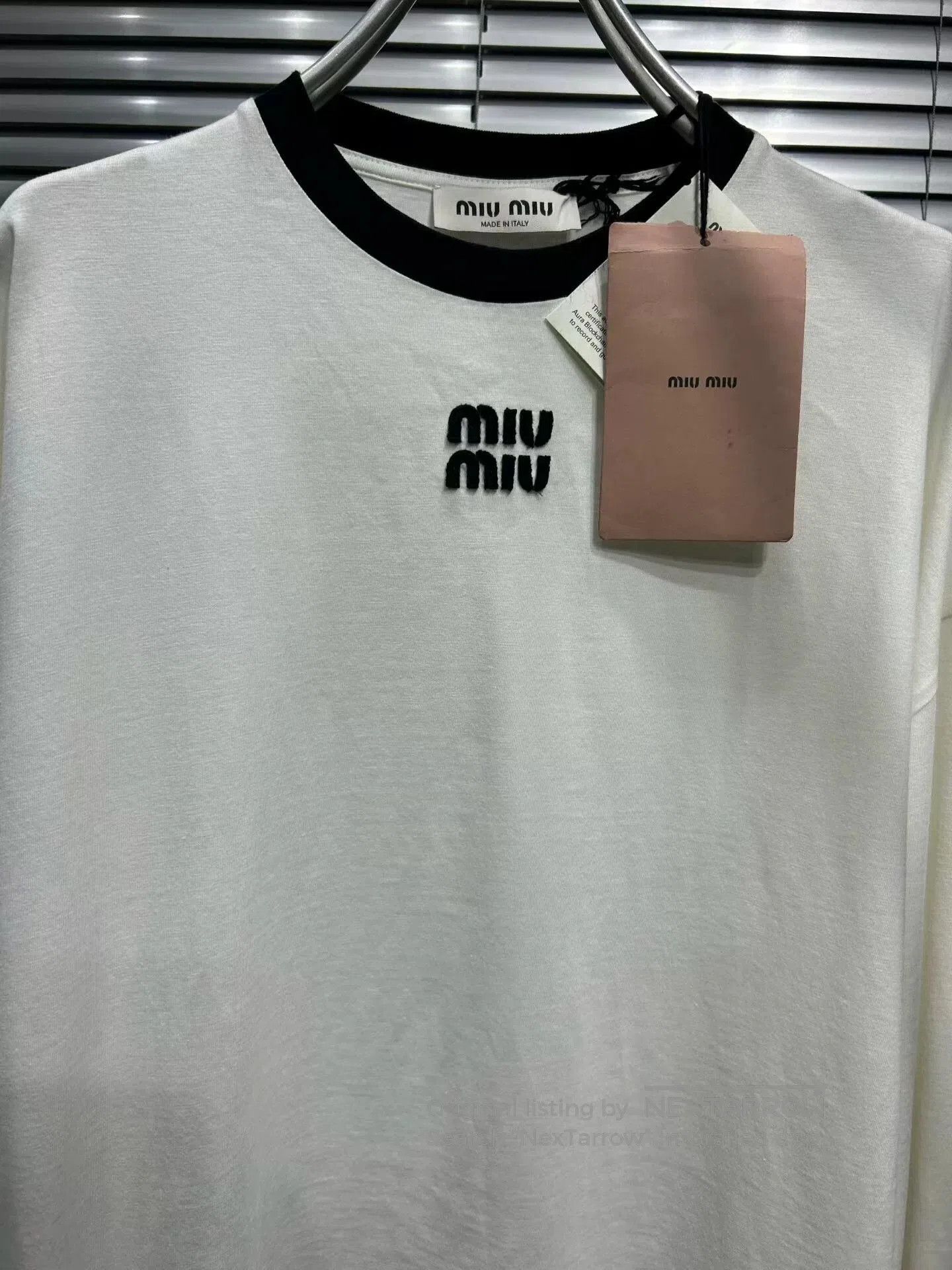 Miu Miu Miumiu Black and White Long Sleeve Top. Size M / US 6-8 / IT 42-44 - 3 Thumbnail