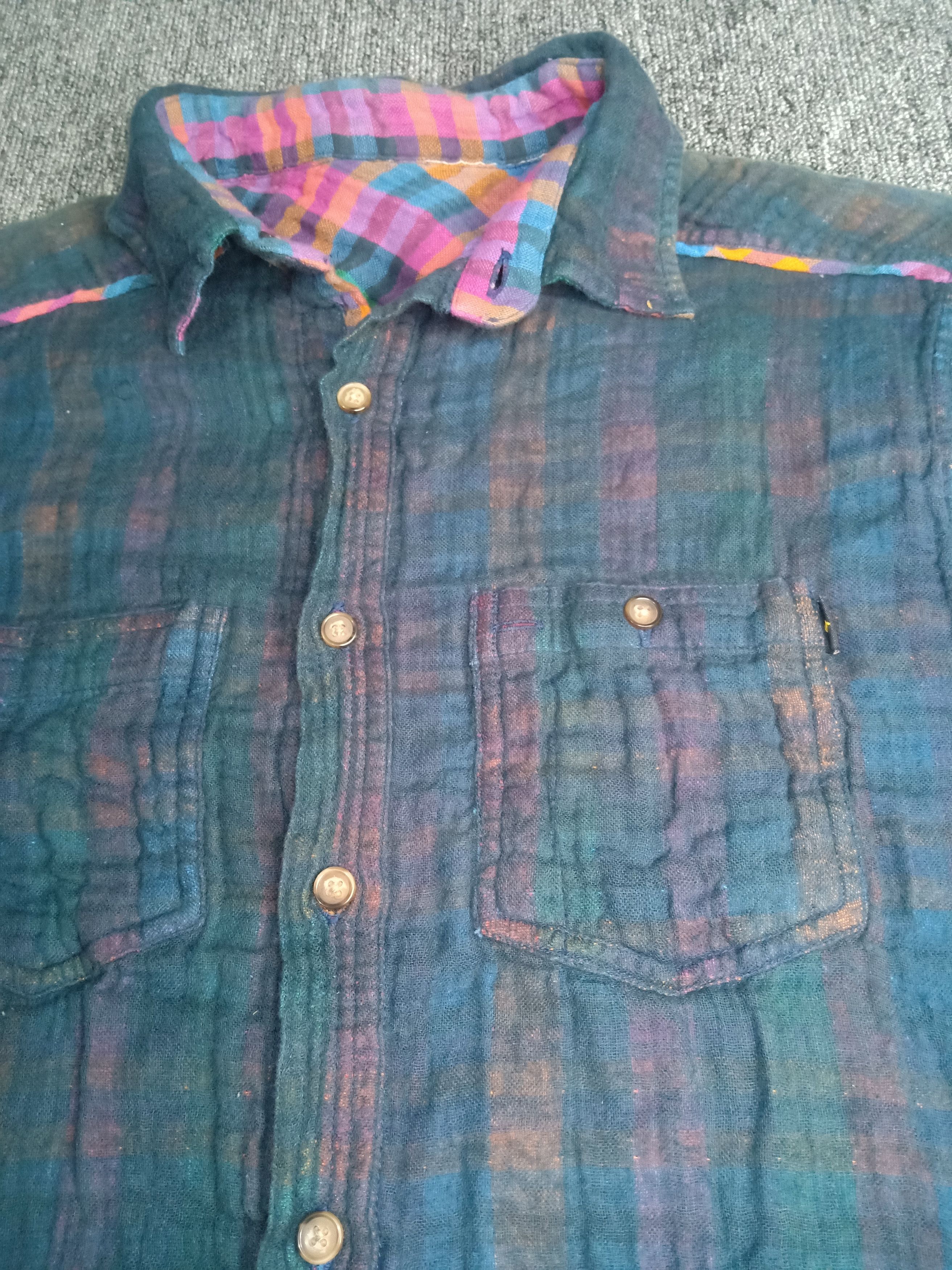 Japanese Brand Crazy Button Shirt A reversible black or rainbow Size US M / EU 48-50 / 2 - 4 Thumbnail