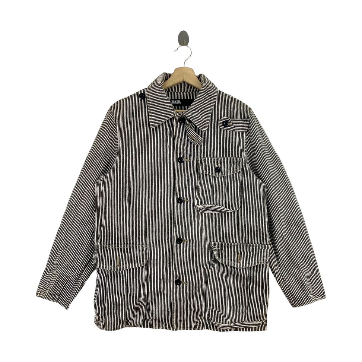 image of Journal Standard Worker Design Fully Button in Grey, Men's (Size Medium)