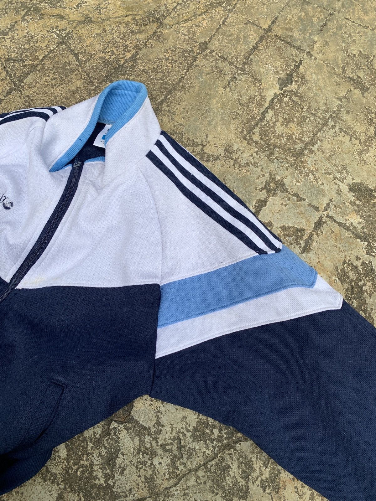Adidas × Descente × Vintage 1990s Adidas Descente Trashed 3 Stripes Track Jacket Size S / US 4 / IT 40 - 13 Thumbnail