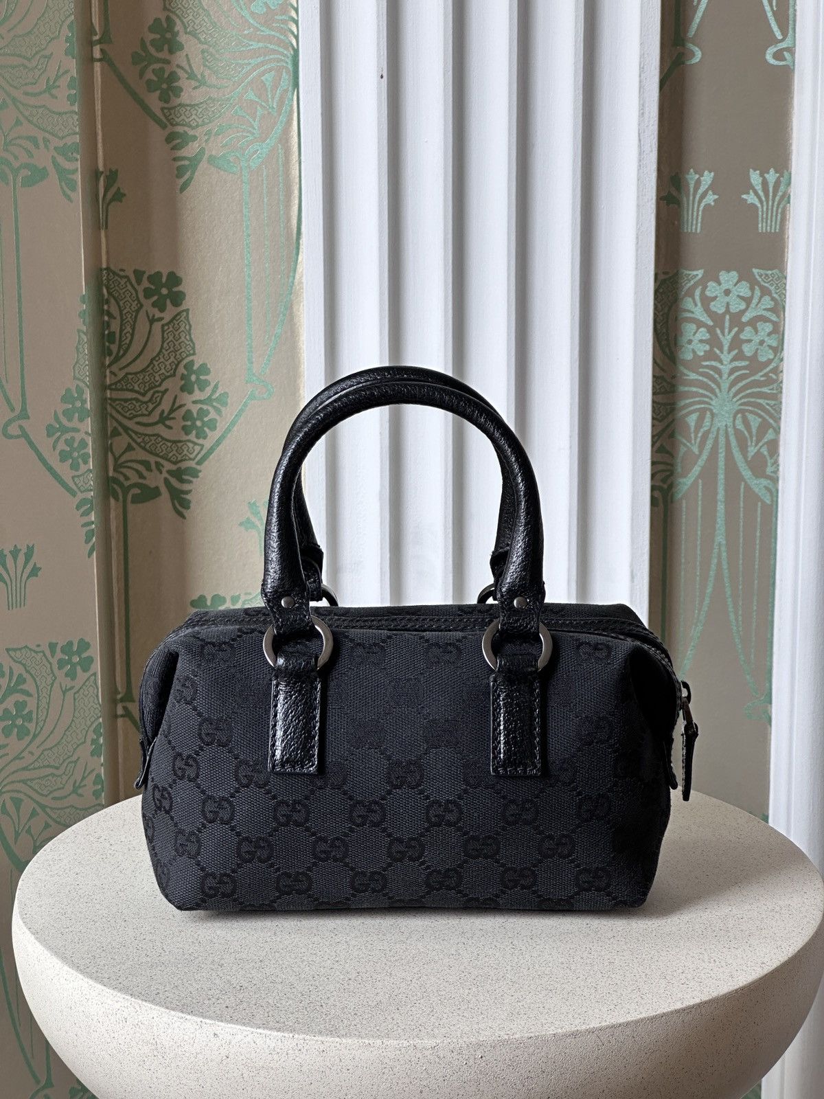 Gucci GUCCI Mini Monogram Canvas Boston Hand Bag Leather 113010 Size ONE SIZE - 3 Thumbnail