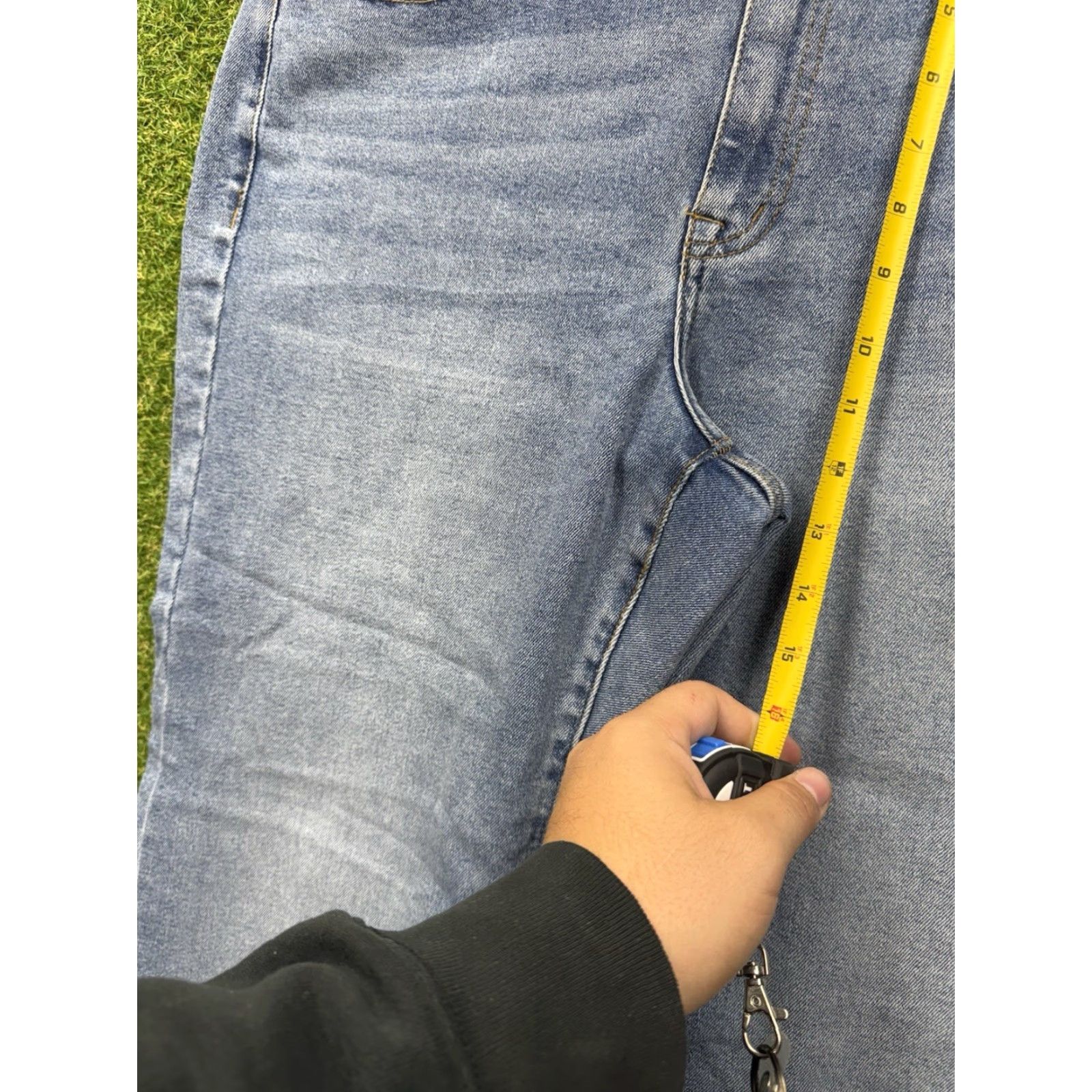 Vintage Lane Bryant Jeans Womens 16 High Rise Bootcut Stretch Blue 5-Pocket 34x28 Size 38" / US 16 / IT 52 - 5 Thumbnail