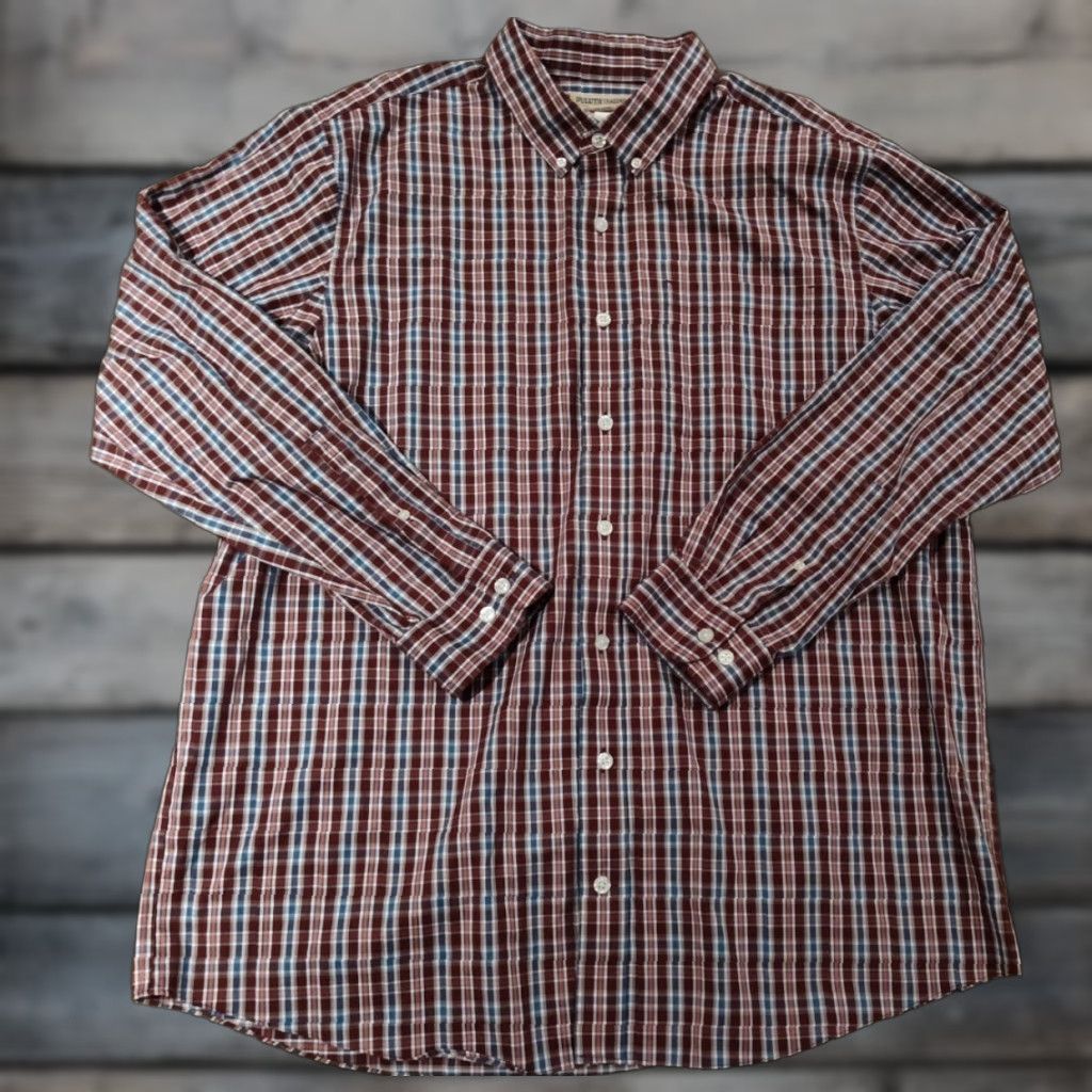 CO DULUTH TRADING CO Mens XL Tall Button-Down Shirt Plaid Red Blue Wrinkle Fighter Casual Workwear Multiple-Color Size US XL / EU 56 / 4 - 1 Thumbnail