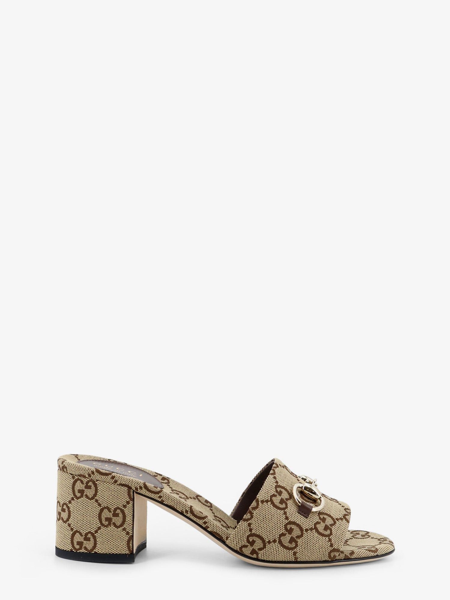 Gucci Gg Fabric Sandals With Metal Horsebit Size US 7 / IT 37 - 1 Thumbnail