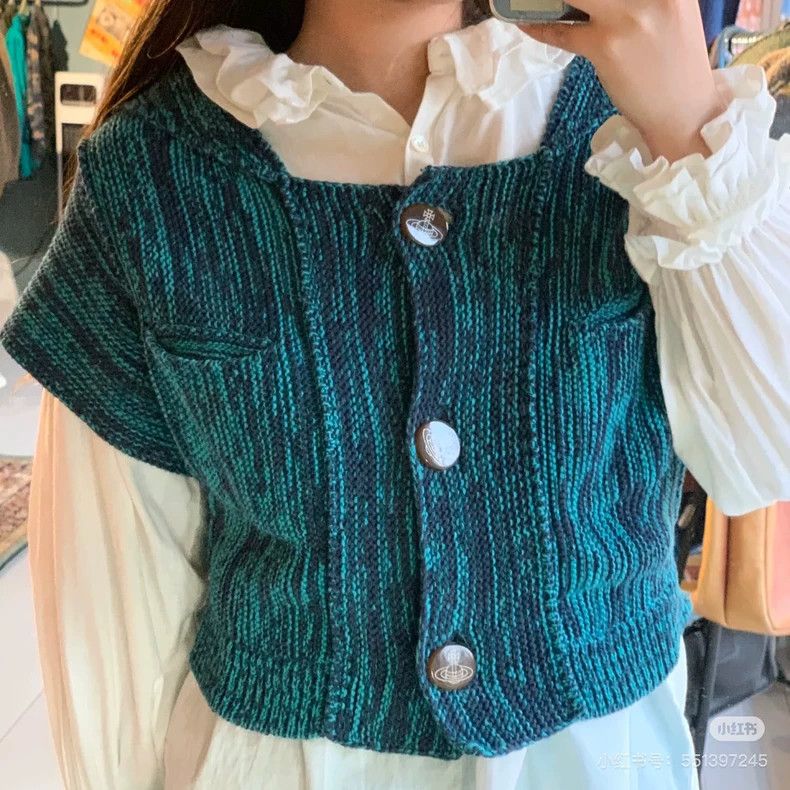 Vivienne Westwood Vivienne Westwood Eagle peacock blue knit cardigan Size M / US 6-8 / IT 42-44 - 8 Thumbnail