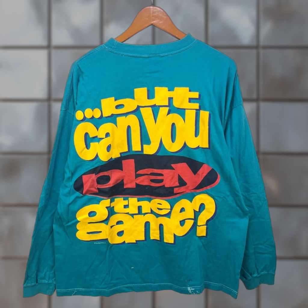 Vintage Vtg Shirt Men's XL You Can Talk the Talk But Can You Play the Game Blue Cotton Vintage Size US XL / EU 56 / 4 - 1 Thumbnail