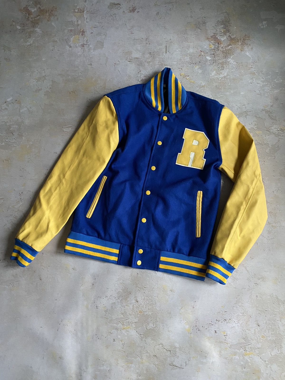 Vintage 90s SP outlet Football Team Varsity Jacket Wool With Quilted Inner Snap Button Inspired Designer Unisex Wear XL L Streetwear M090