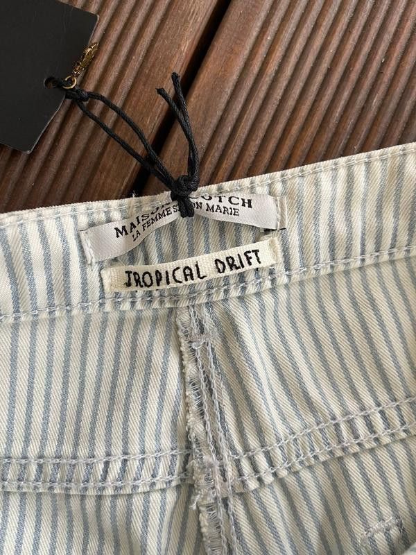 Maison Scotch × Scotch & Soda Maison Scotch White Striped Tapered Pants Size 30" / US 8 / IT 44 - 7 Thumbnail