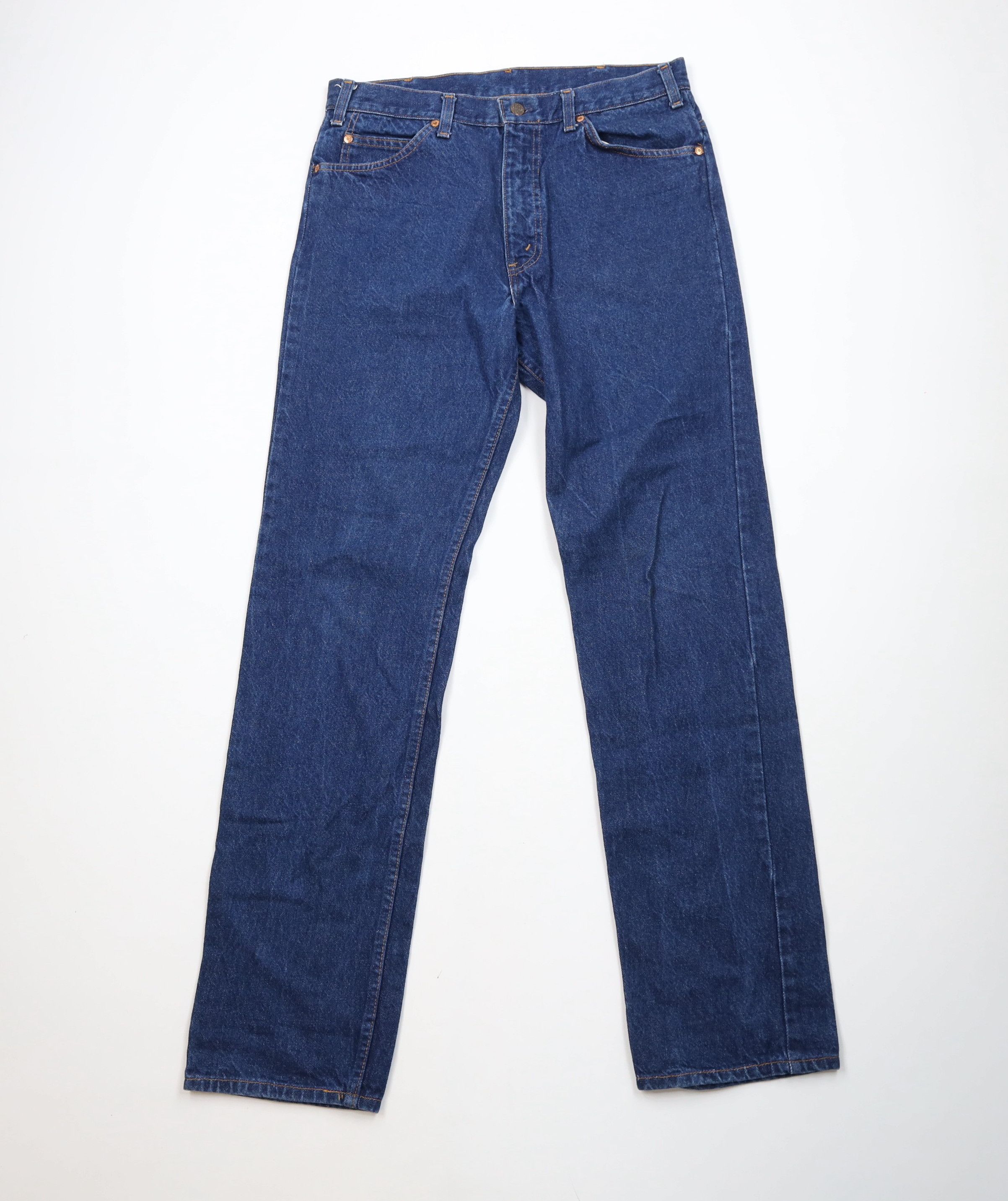 Vintage Vintage 80s Streetwear Leg Denim Jeans Blue Cotton USA Size US 34 / EU 50 - 1 Thumbnail