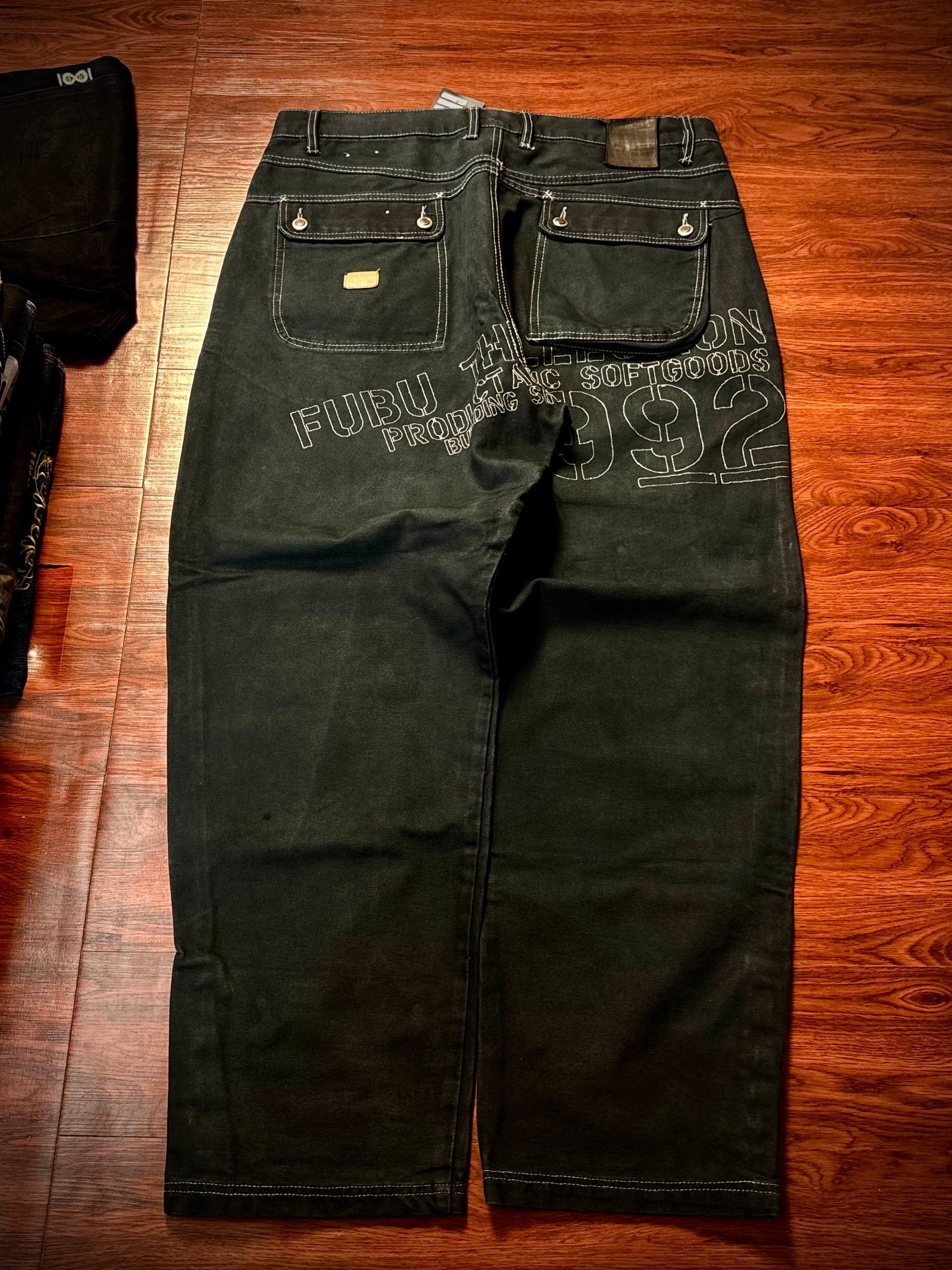 Fubu Vintage 90s Fubu The Collection Soft Goods 1992 Denim Pants Size US 40 / EU 56 - 1 Thumbnail
