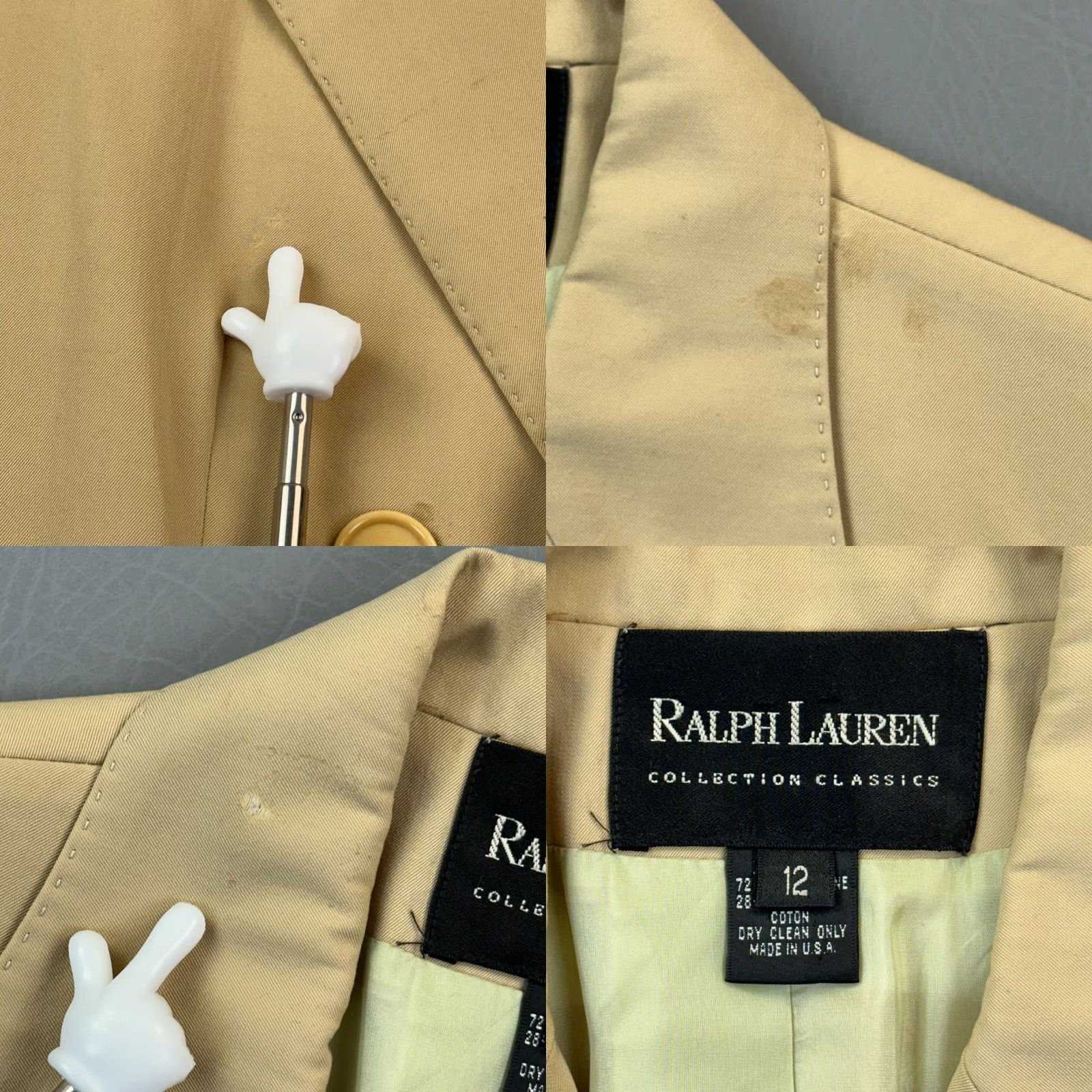 Ralph Lauren VINTAGE Ralph Lauren Collection Blazer Womens 12 Black Label Double-Breasted USA Jacket Blazer Womens Size XL / US 12-14 / IT 48-50 - 8 Thumbnail