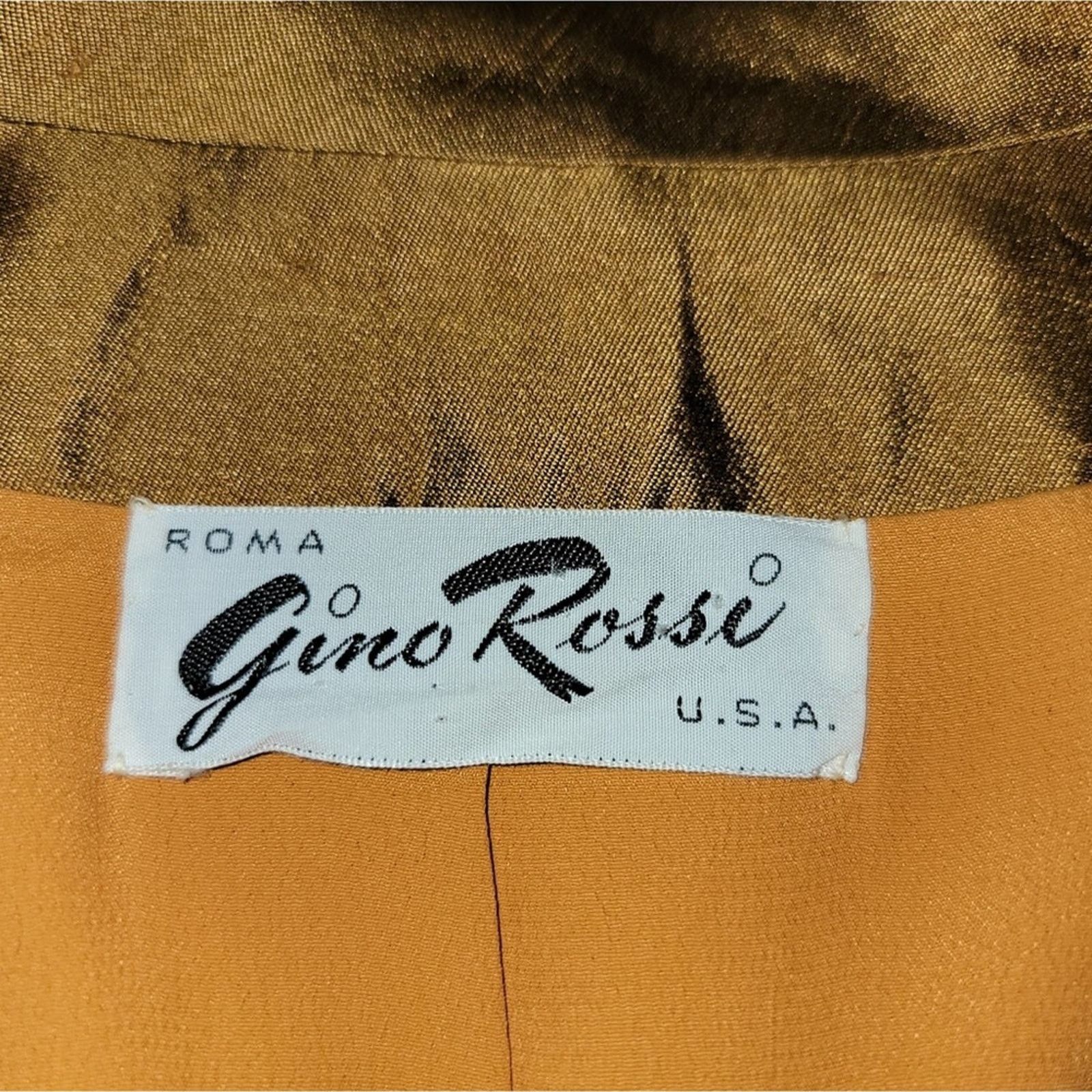 Vintage Vintage 60's Gino Rossi Gold Cropped Blazer Jacket Size M / US 6-8 / IT 42-44 - 5 Thumbnail