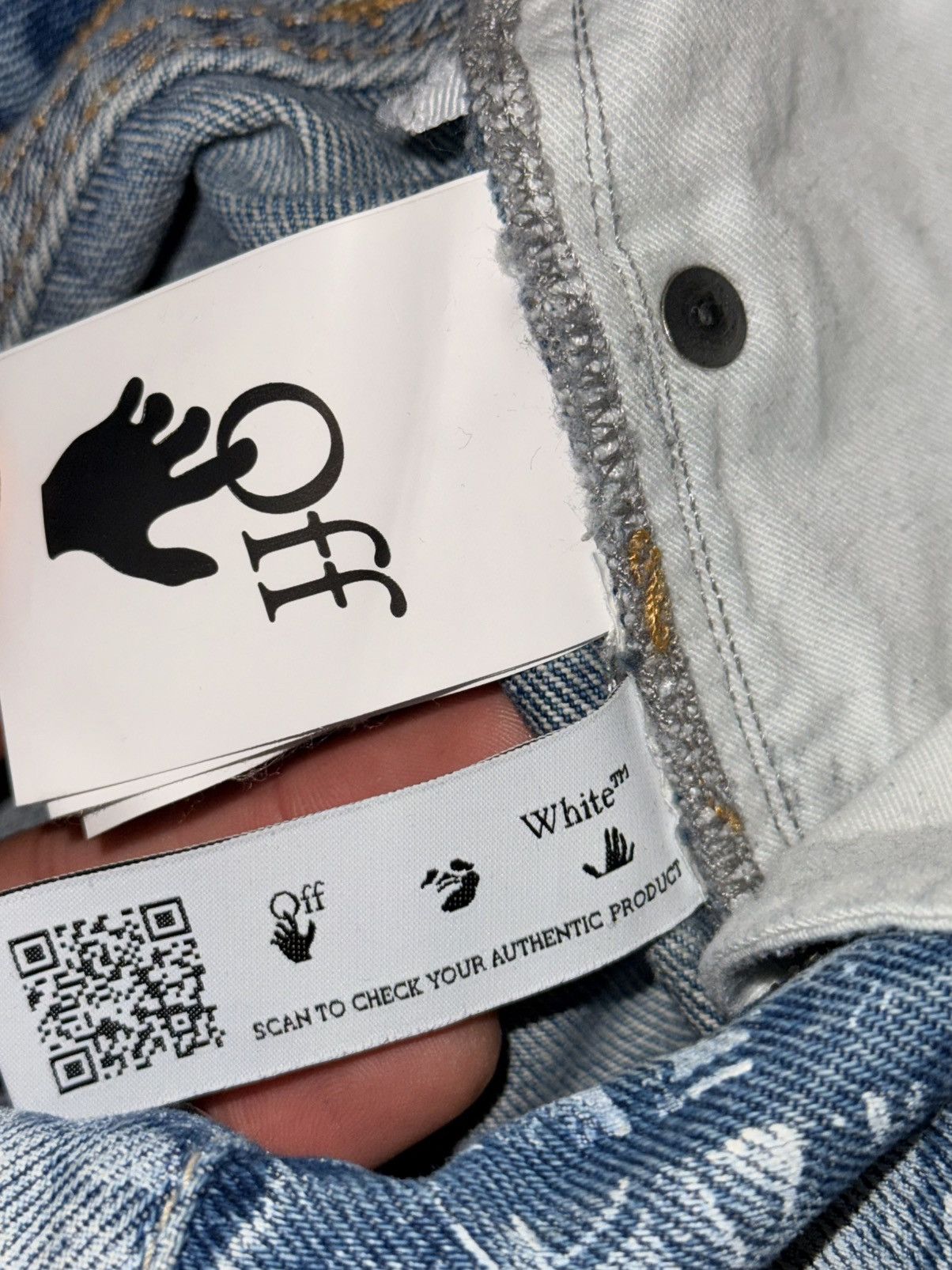 Off-White Off-White Skate Jeans 'Azzurro' Angels Size 32 Size US 32 / EU 48 - 9 Thumbnail