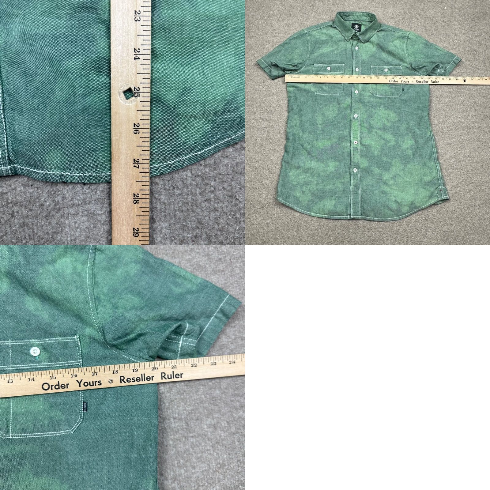 Element Element Shirt Mens S Green Button-Up Casual Shirt Size US S / EU 44-46 / 1 - 8 Thumbnail