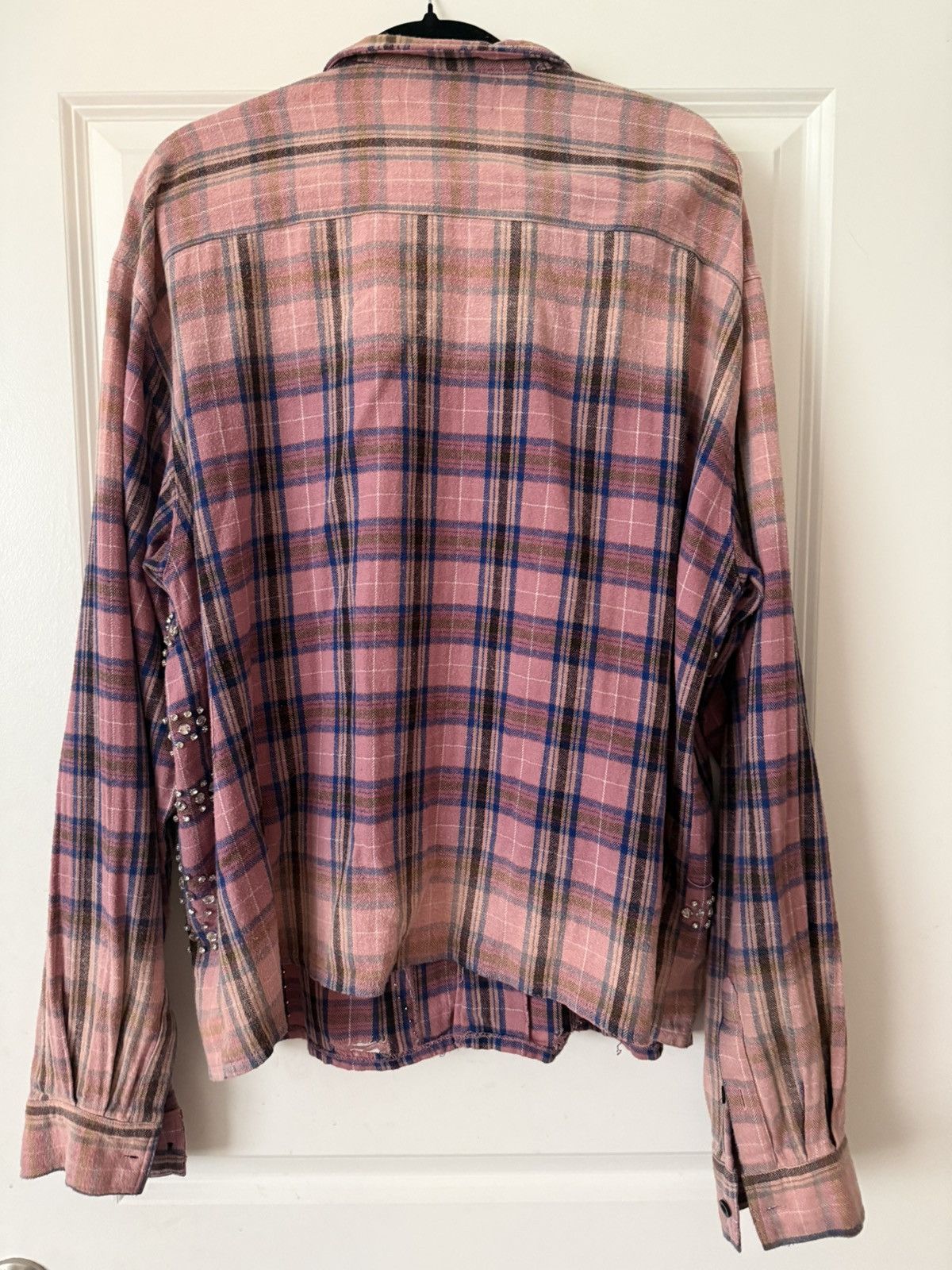 Vale Vale Forever Pink Rhinestone Flannel Button Up Size US XXL / EU 58 / 5 - 5 Thumbnail