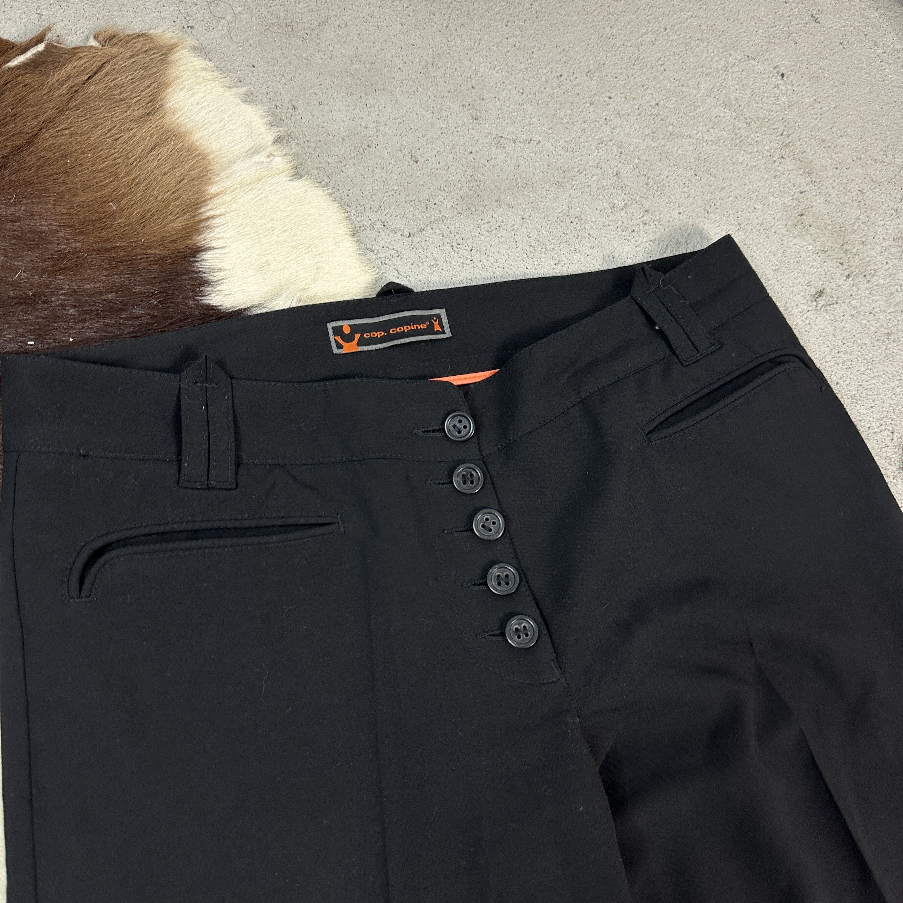 Cop Copine × Vintage Vintage Avant Garde Y2K Flared Cop Copine Casual Pants Size 26" / US 2 / IT 38 - 2 Thumbnail
