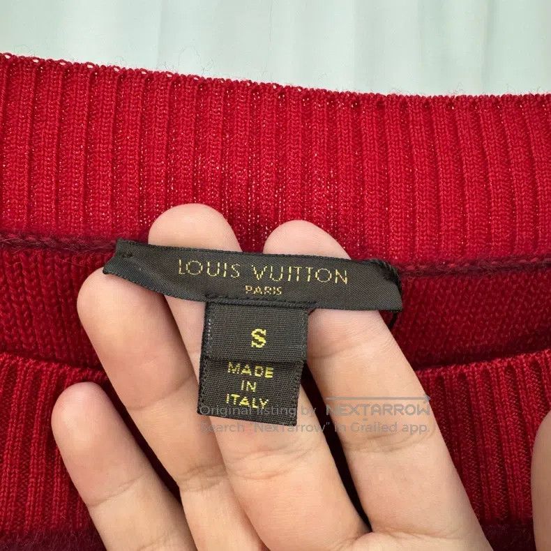 Louis Vuitton Louis Vuitton Red cashmere fur knit sweater Size S / US 4 / IT 40 - 5 Thumbnail