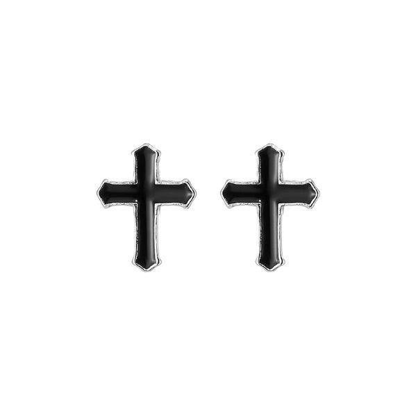 Jewelry Cross Future Earrings One Pairs Chrome Jewelry Size ONE SIZE - 5 Thumbnail