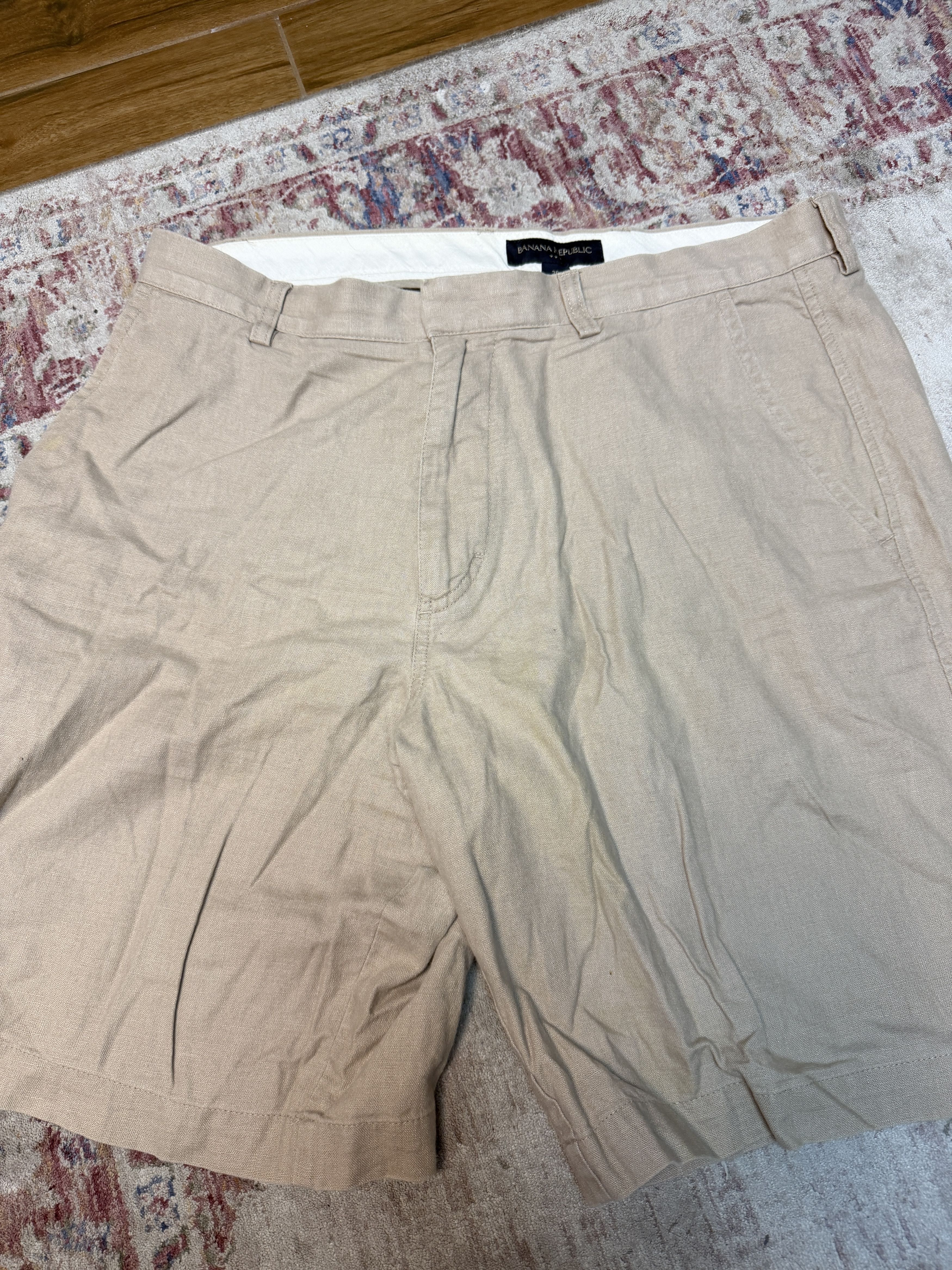 Banana Republic Banana Republic Men's Light Tan Linen Shorts Size US 36 / EU 52 - 1 Thumbnail