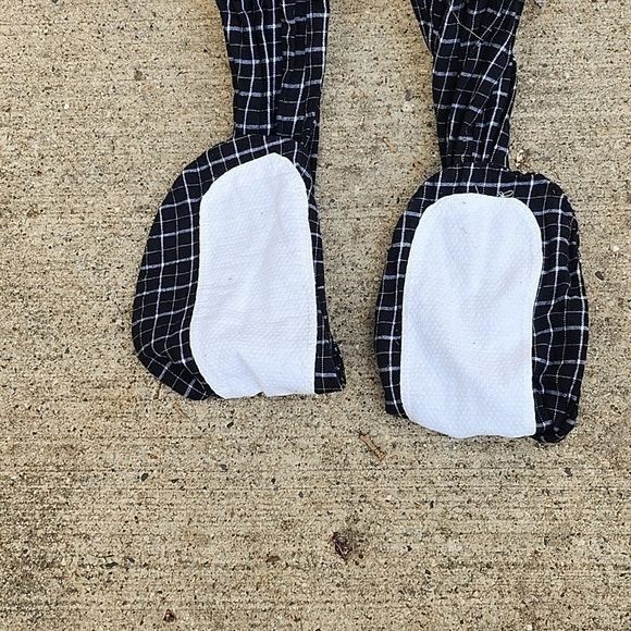 Vintage Big Feet Pajama Black Plaid Cotton Flannel Onesie Drop Seat Size US 37 - 3 Thumbnail