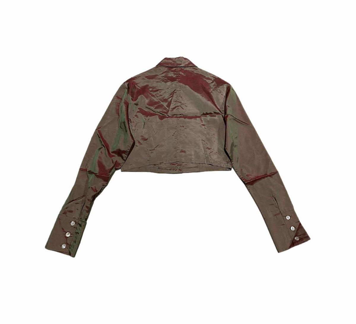 Japanese Brand 🔥Rare Y2K Miss Alice Cropped Shirt Iridescent Alice Auaa Size US S / EU 44-46 / 1 - 9 Thumbnail