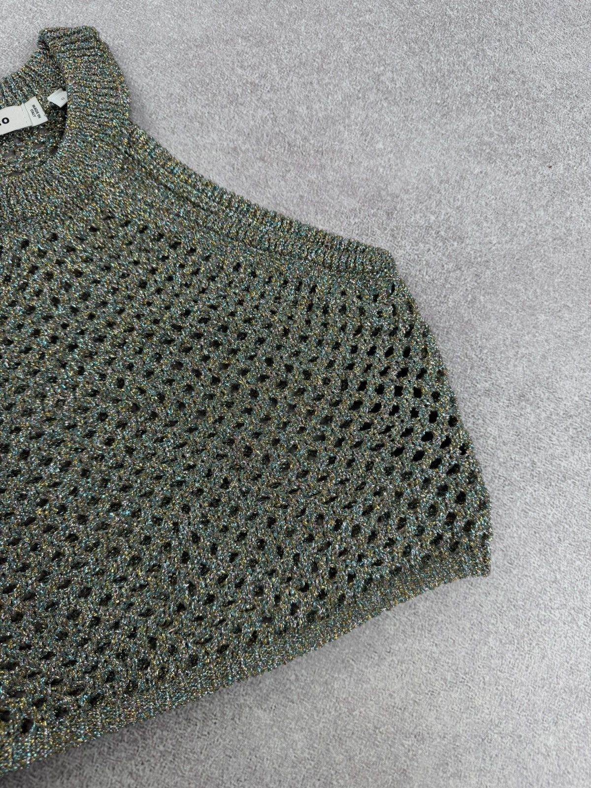 Sandro Sandro Cropped Crochet Top Multicolor Size 0 Size XS / US 0-2 / IT 36-38 - 2 Thumbnail