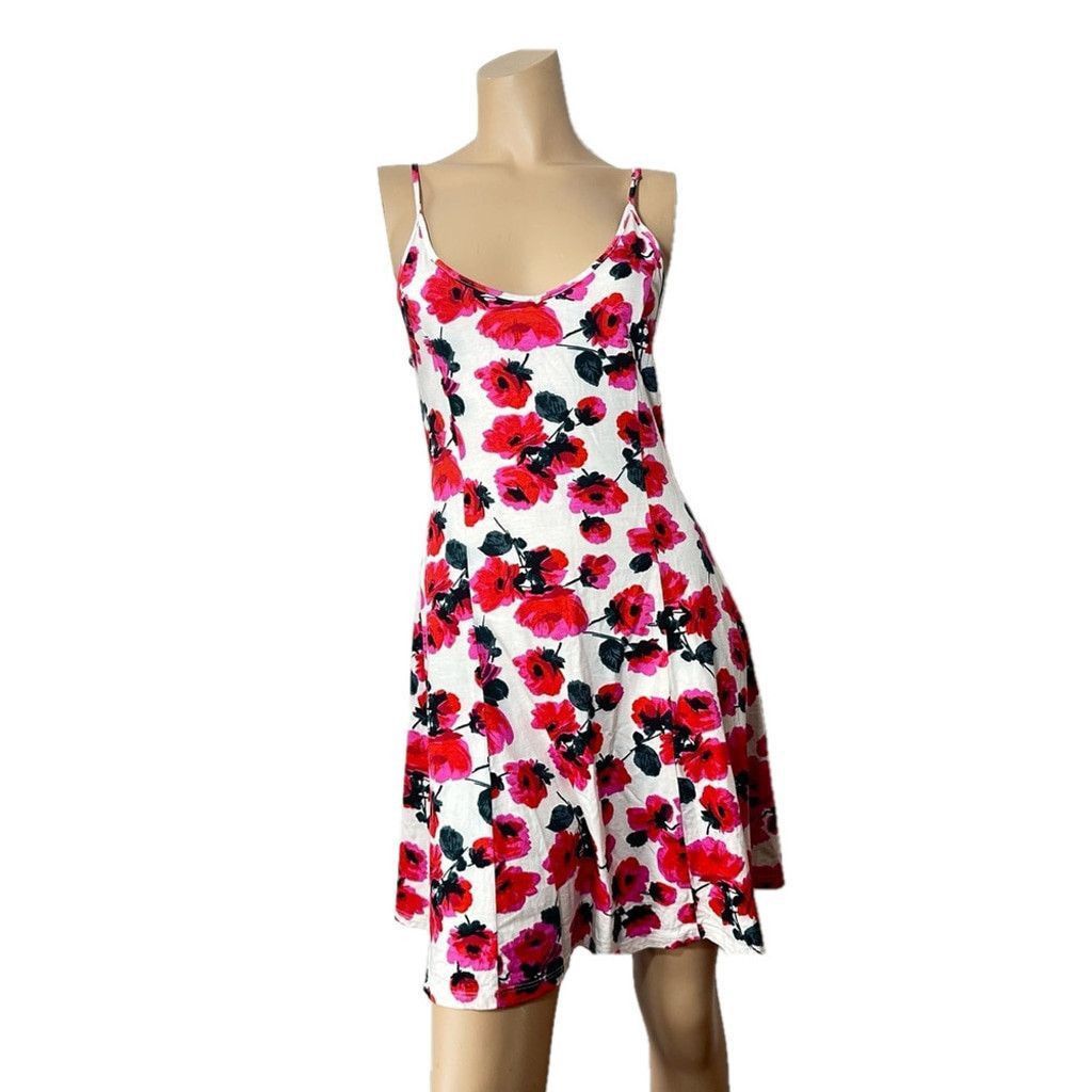 Billabong Billabong Floral Mini Fit Flare Dress Spaghetti Strap Large Size L / US 10 / IT 46 - 3 Thumbnail