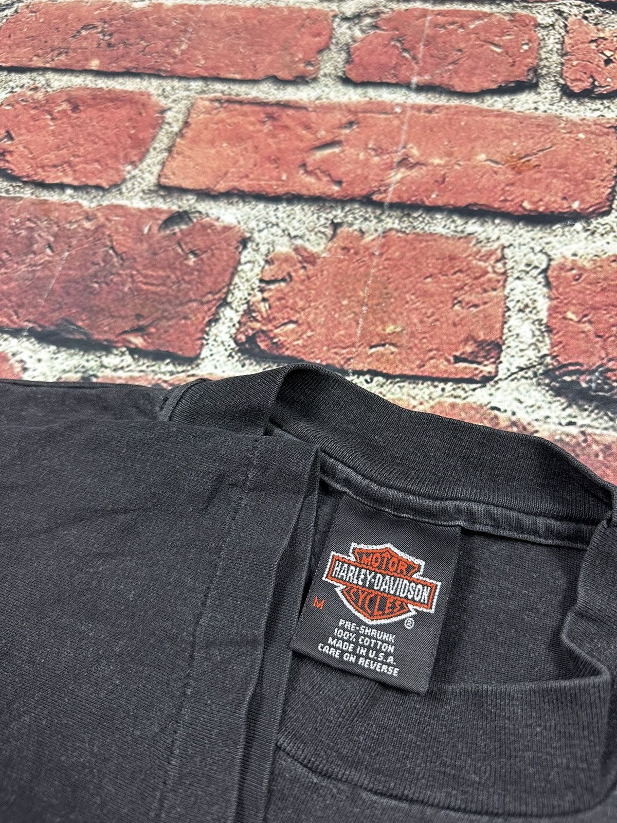 Harley Davidson × Vintage Vintage Harley Davidson One With Wind T Shirt Single Stitch Size US M / EU 48-50 / 2 - 6 Thumbnail