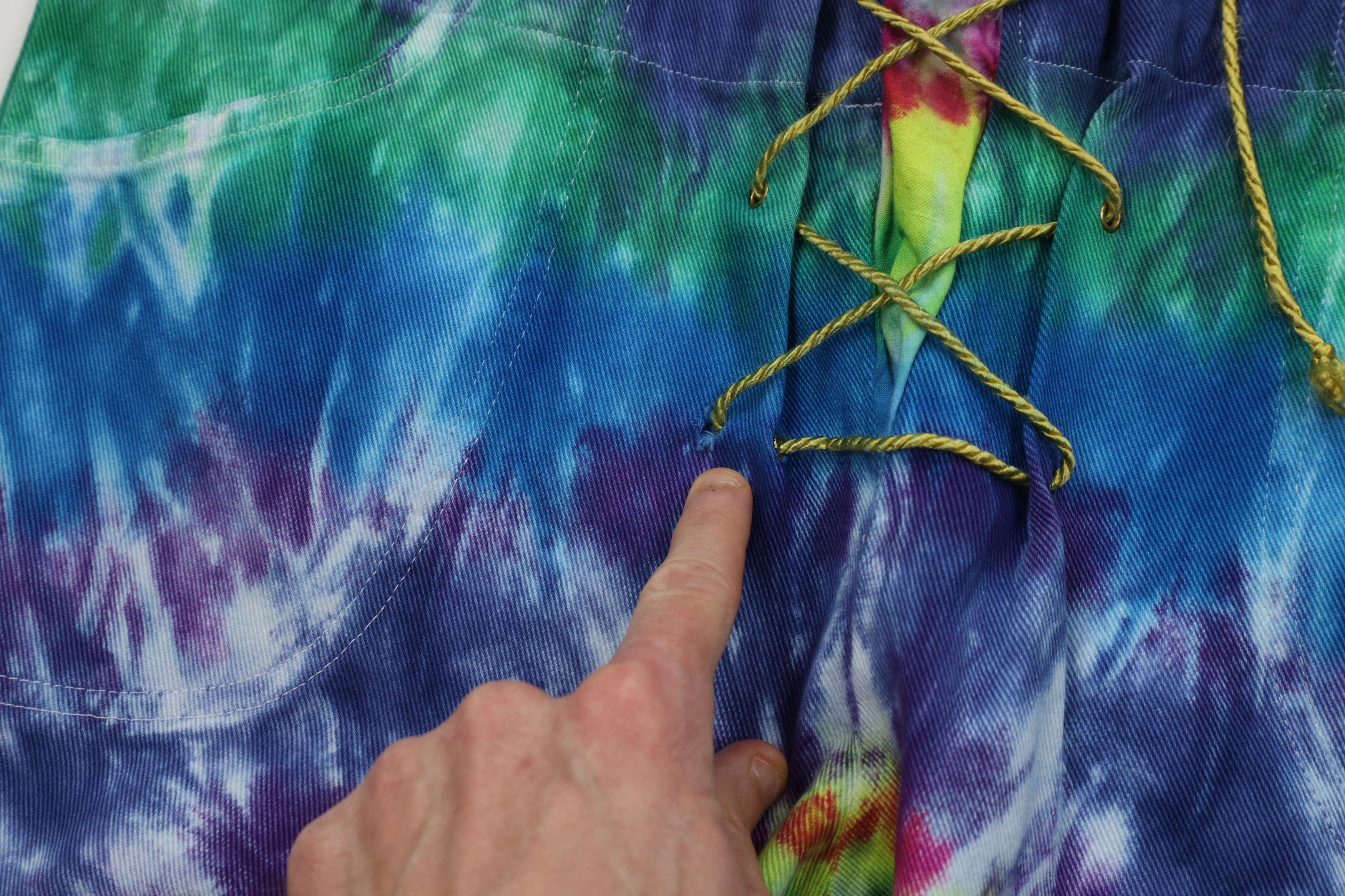 Vintage Vintage 90s Streetwear Tie Dye Bell Bottoms Denim Jeans USA Size 36" / US 14 / IT 50 - 6 Thumbnail