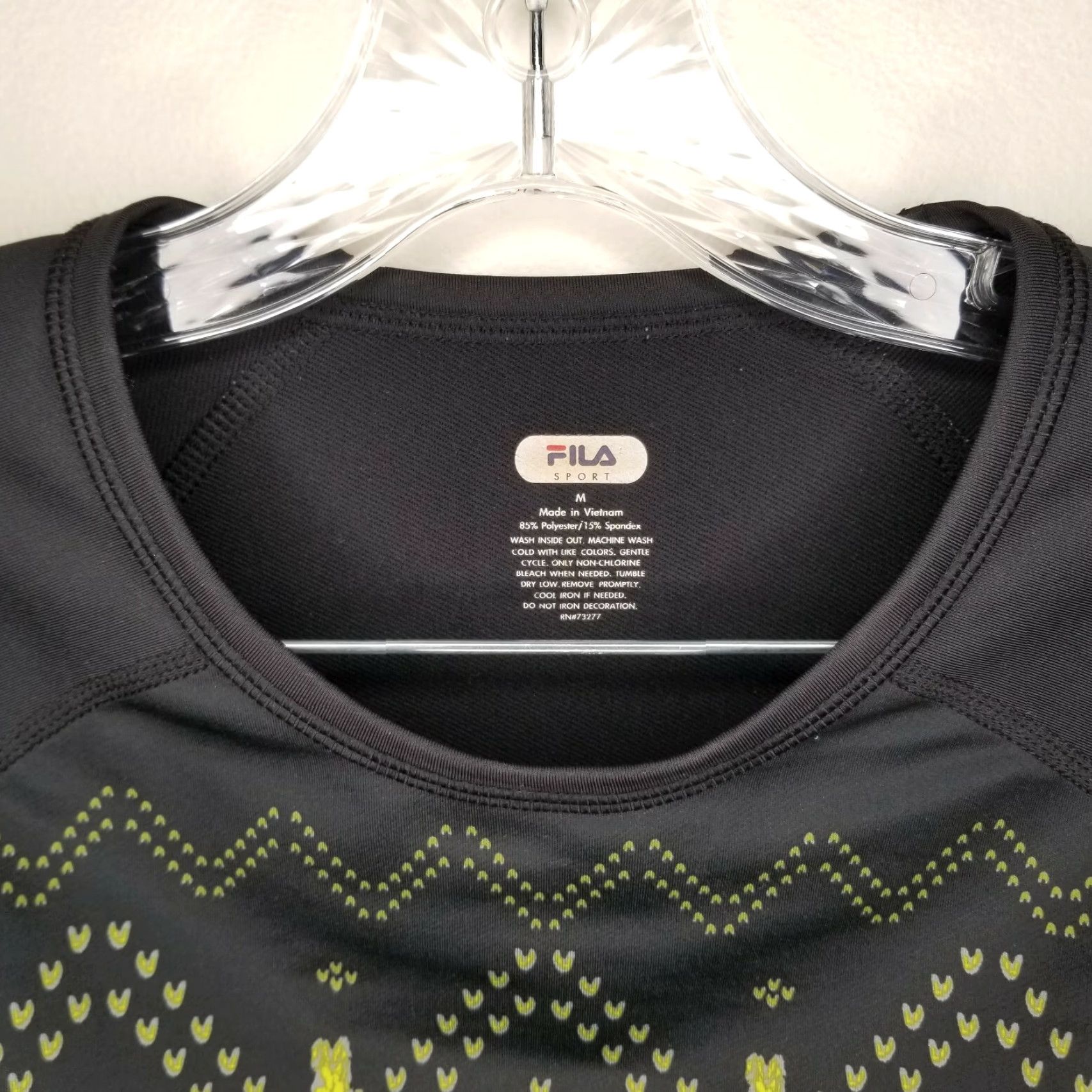 Fila Fila Sport Womens Black Long Sleeve Activewear Top M T-Shirt Woman Size M Black Activewear Sports Shirt Women Size M / US 6-8 / IT 42-44 - 3 Thumbnail