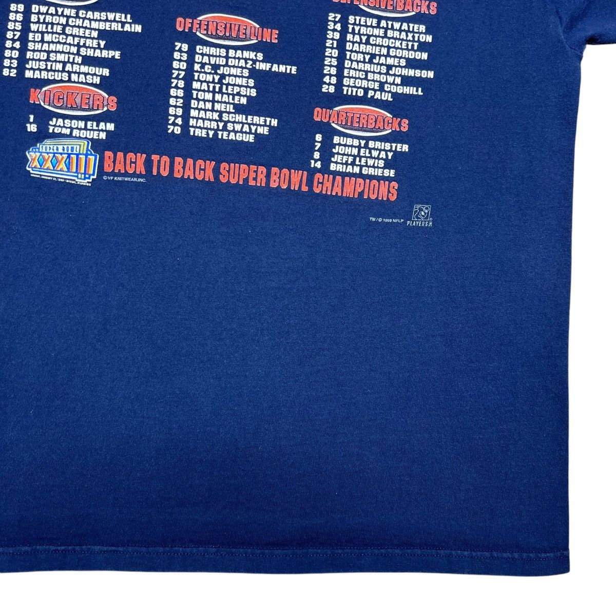 NFL × Vintage 90s NFL Denver Broncos Back To Back Super Bowl Champions Tee Size US L / EU 52-54 / 3 - 11 Thumbnail