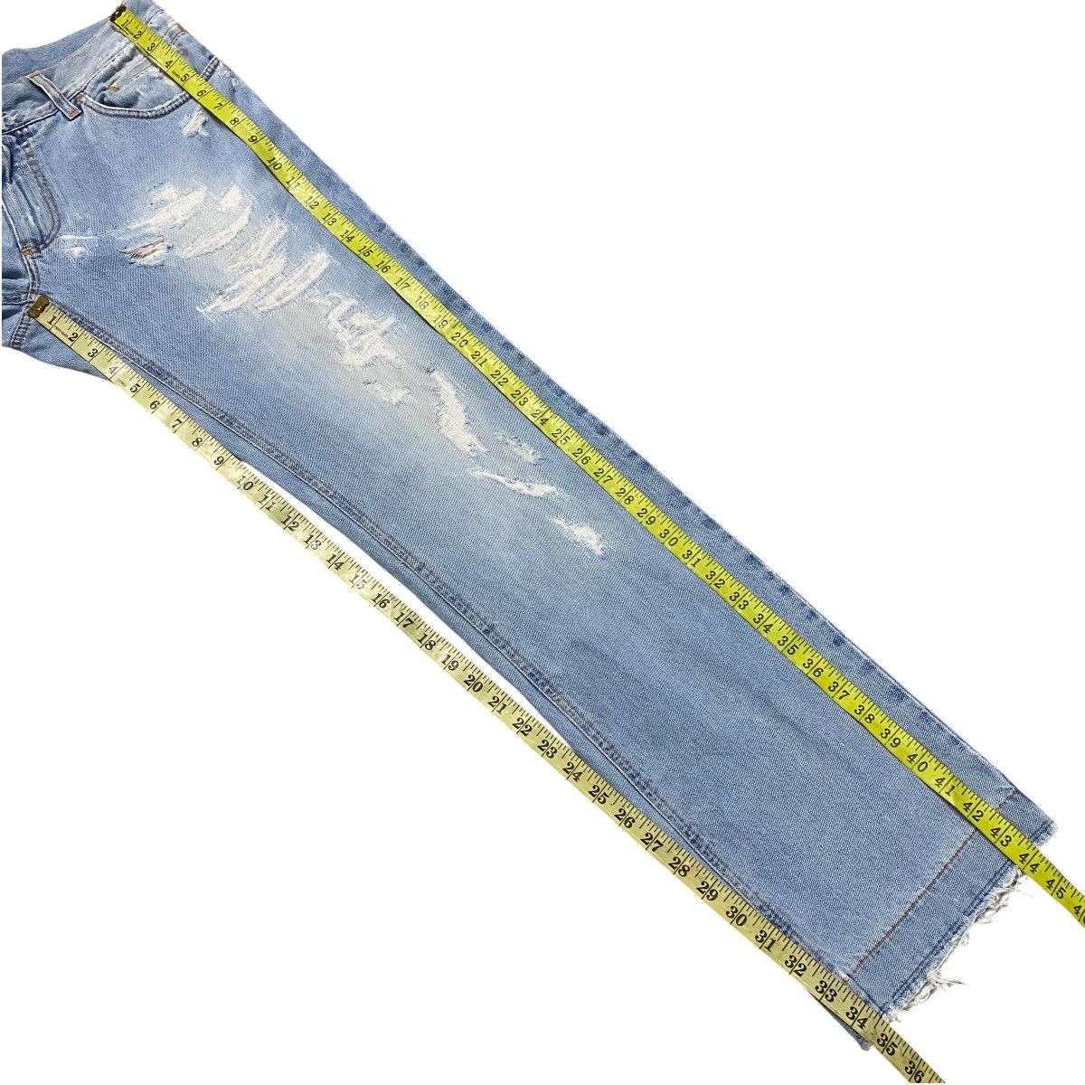 Dolce & Gabbana Dolce&gabbana Repaired Denim Jeans Lightwash Size US 34 / EU 50 - 18 Thumbnail