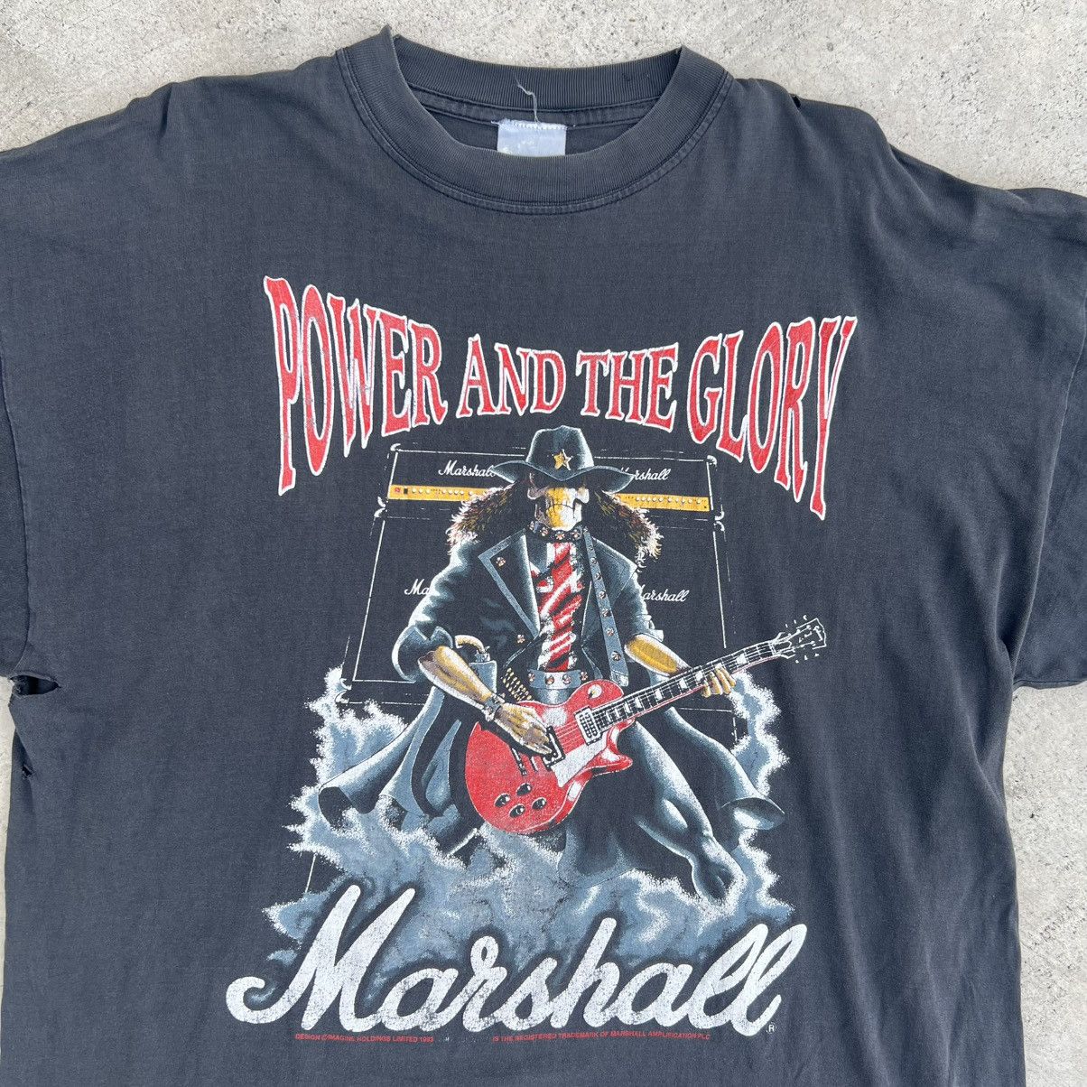 Band Tees × Guns N' Roses × Marshall Artist Vintage Marshall Promo Distressed 1993 Power the glory shirt Size US XL / EU 56 / 4 - 2 Thumbnail