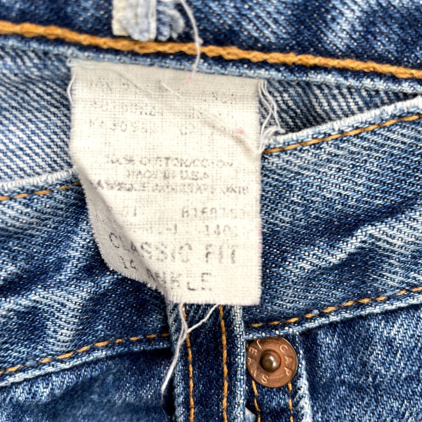 Gap VINTAGE Gap Jeans Womens 14 Blue Ankle Tapered Leg Denim Cotton Classic Medium Wash Size 24" / US 00 / IT 34 - 4 Thumbnail