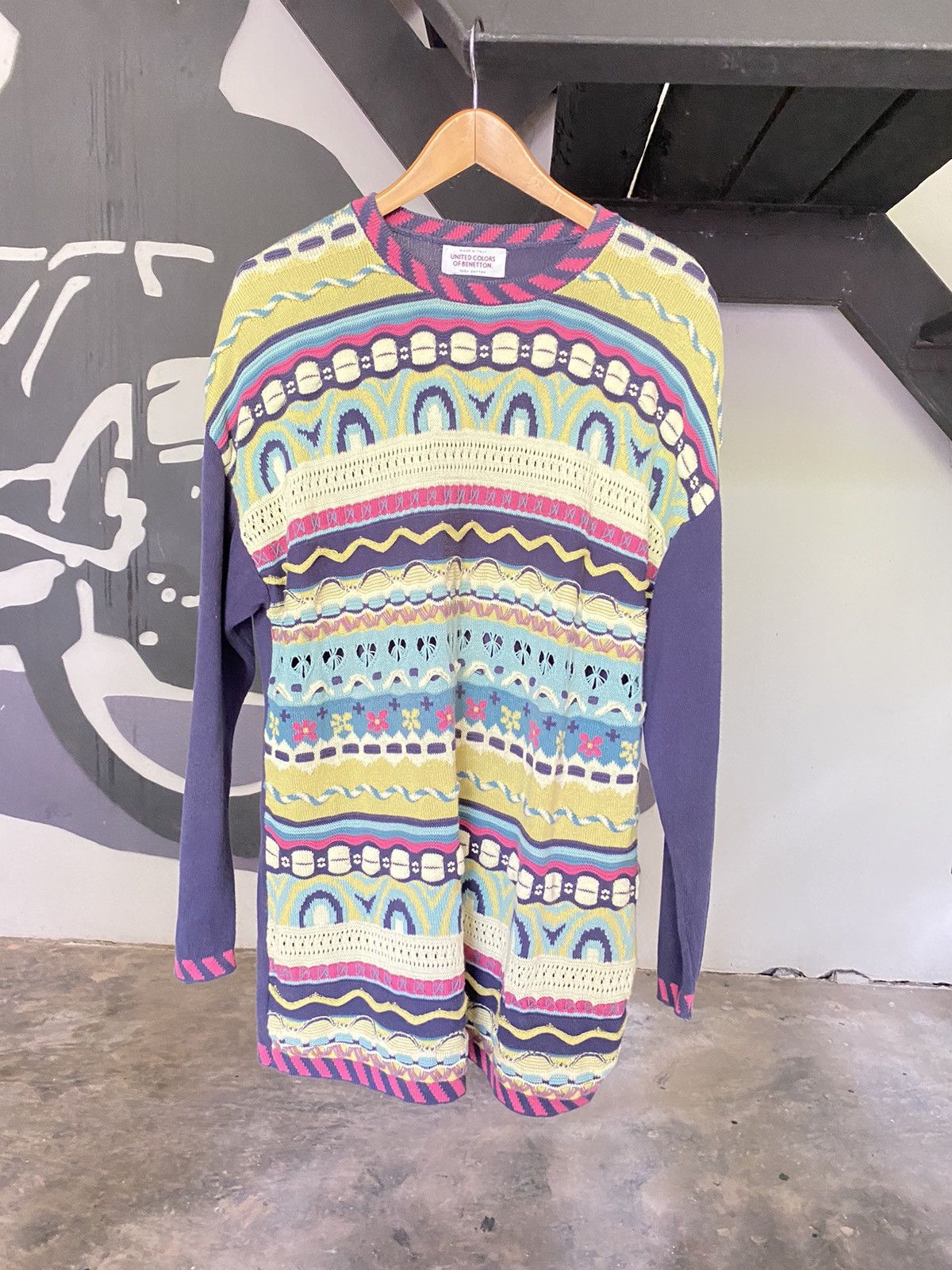 United Colors of Benetton multicolor knit sweater
