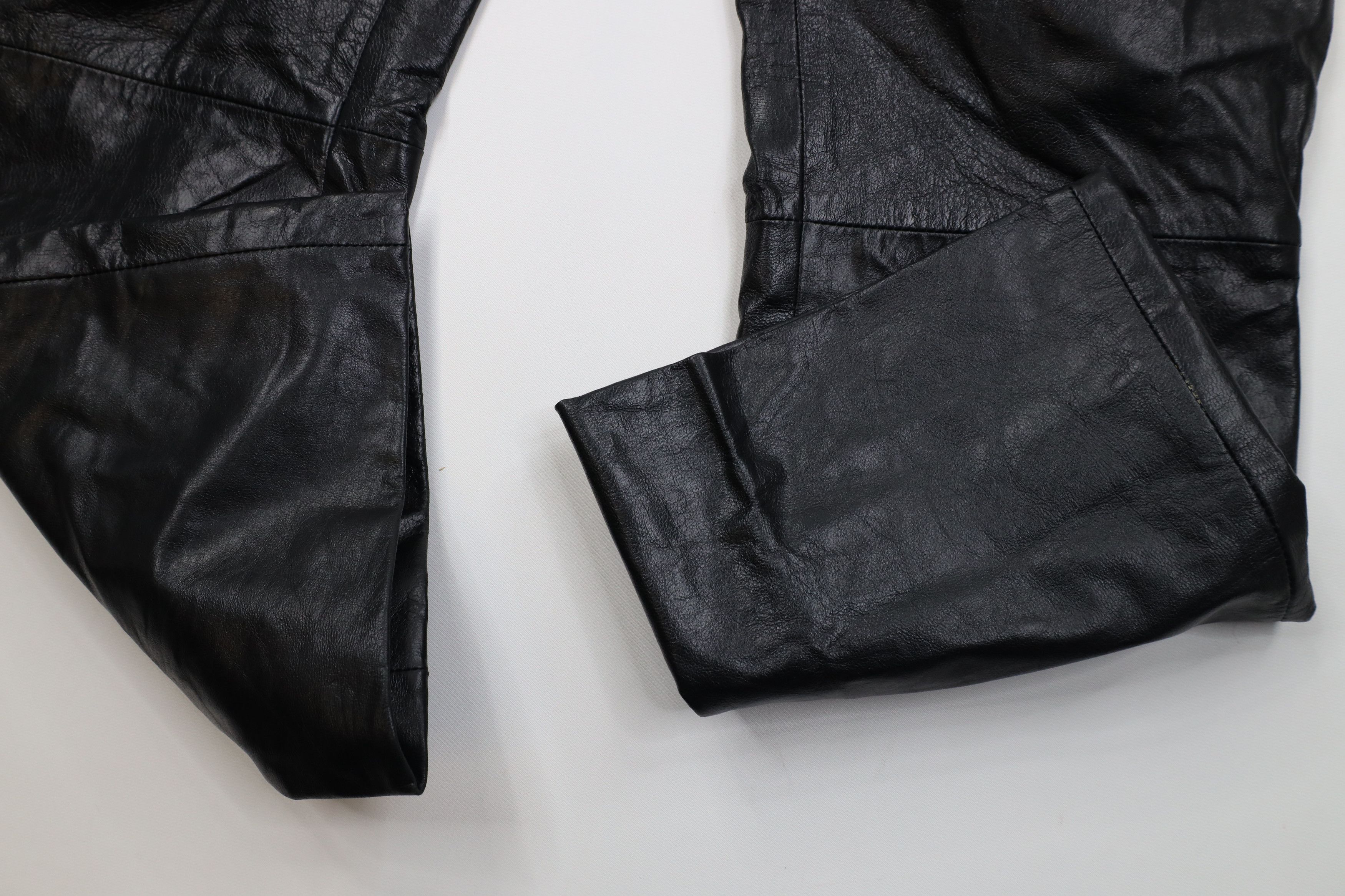 Vintage Vintage 90s Streetwear Flared Wide Leg Leather Pants Size 36" / US 14 / IT 50 - 6 Thumbnail