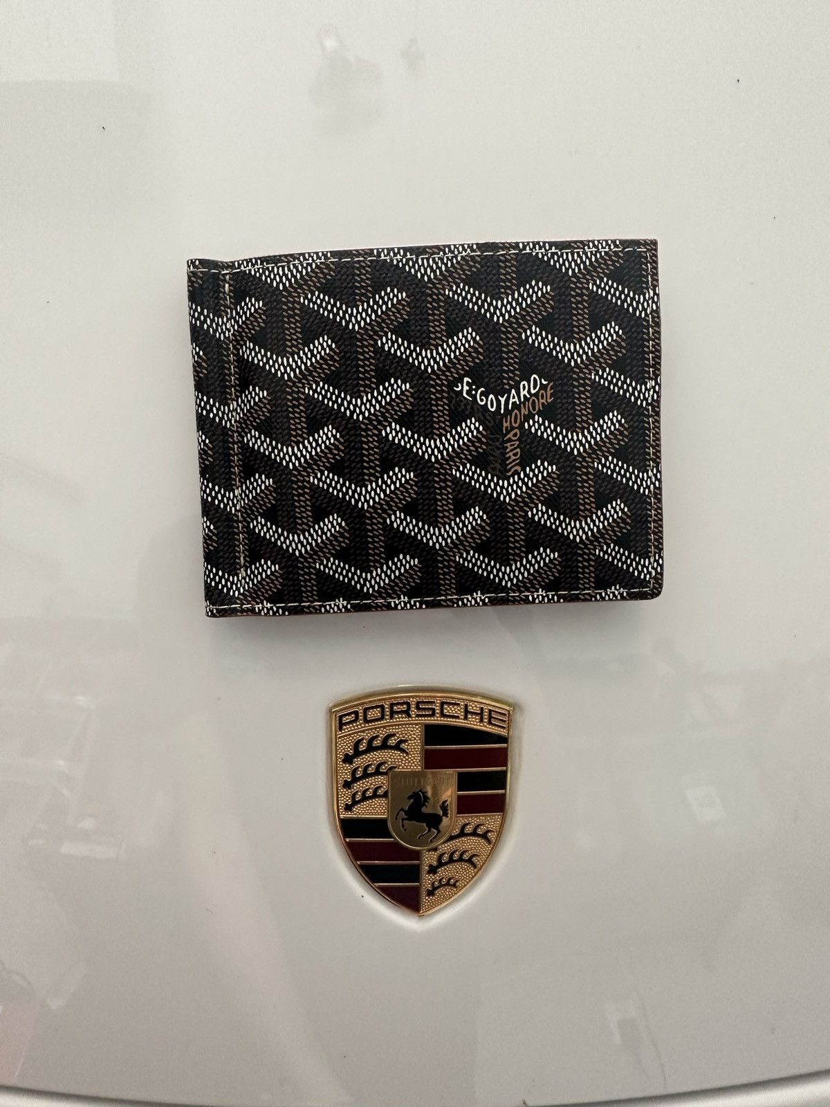 image of Maison Goyard St Thomas Bifold And Money Clip in Black, Men's