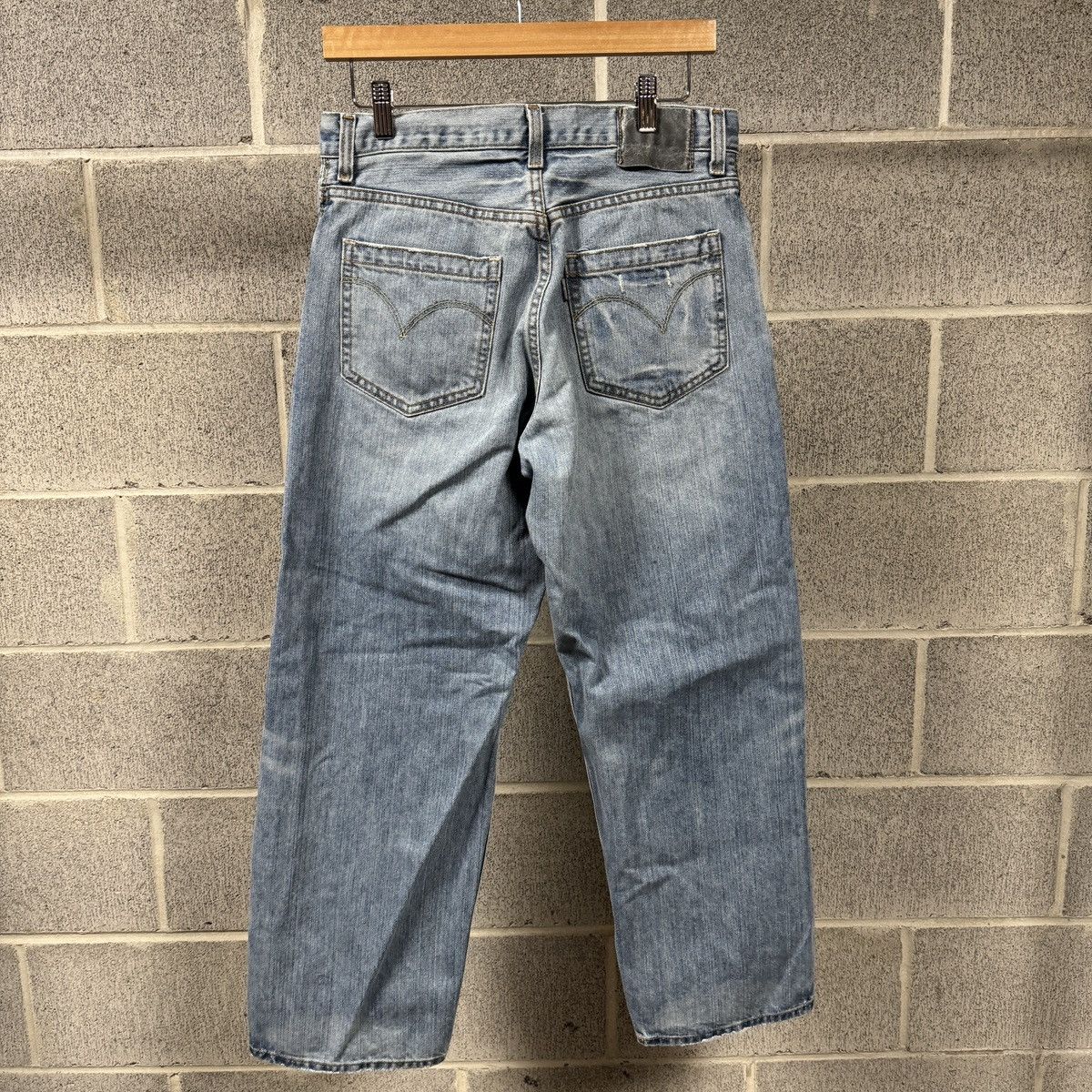 Levi's Y2K Levi’s Silvertab Baggy Faded Distressed Jeans ERD Grunge Size US 31 - 1 Thumbnail