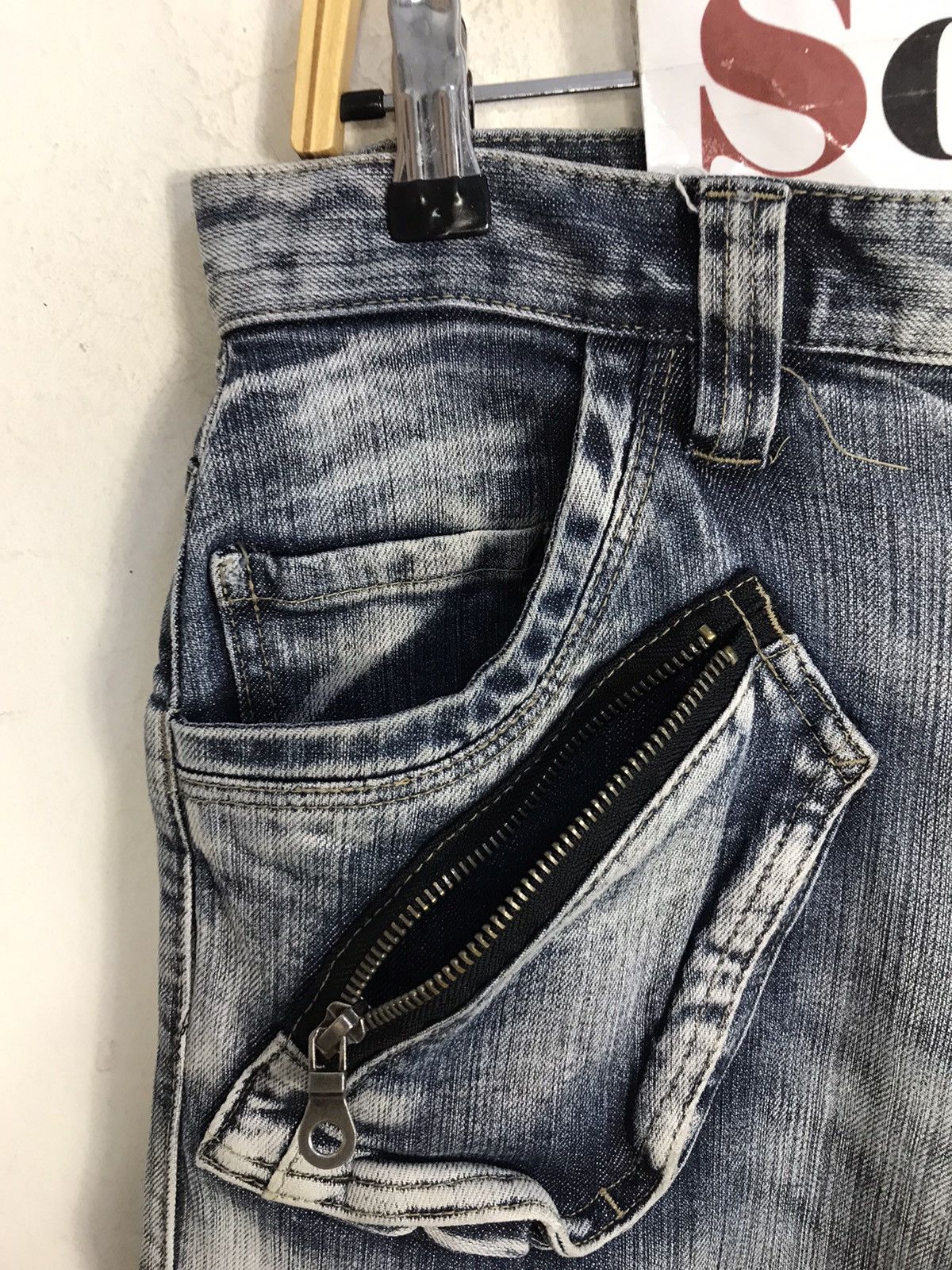 PPFM × Vintage Vintage Ppfm Twirl Punk Zipper Light Wash Jeans Size US 33 - 6 Thumbnail