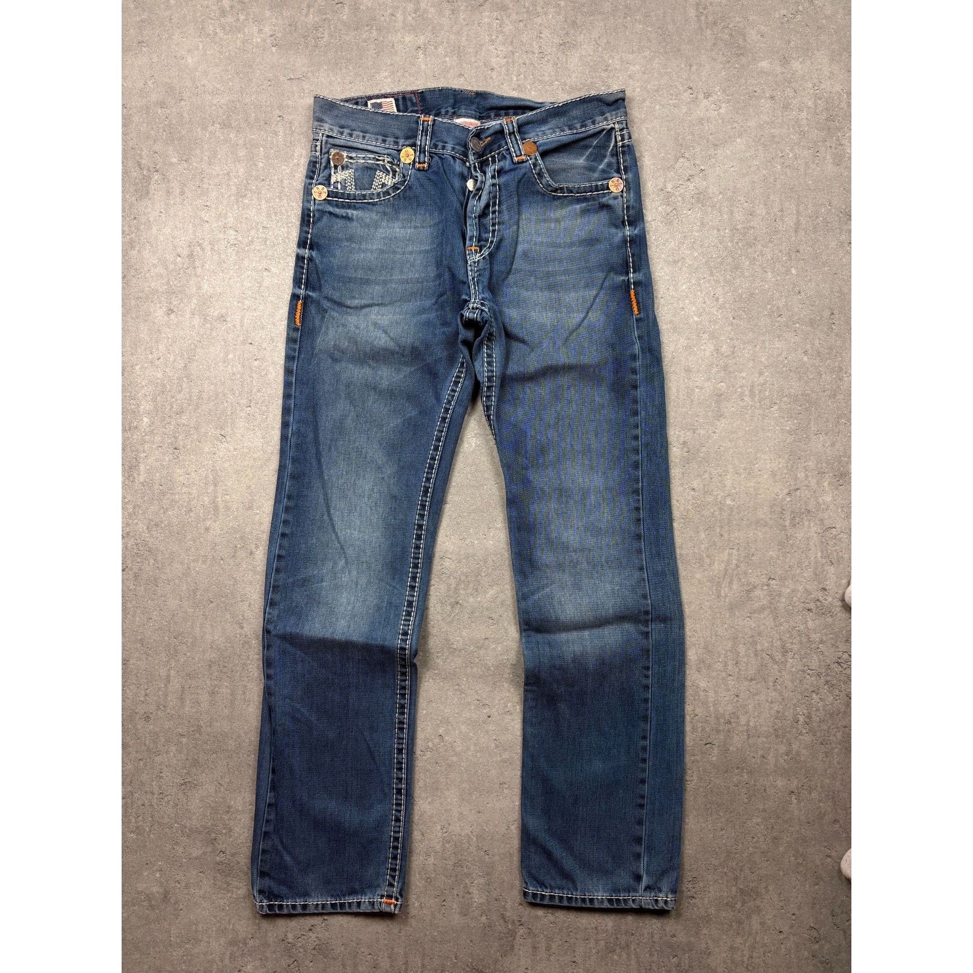 True Religion True Religion Straight Jeans Thick Contrast Stitch Y2K Style Size US 38 / EU 54 - 4 Thumbnail