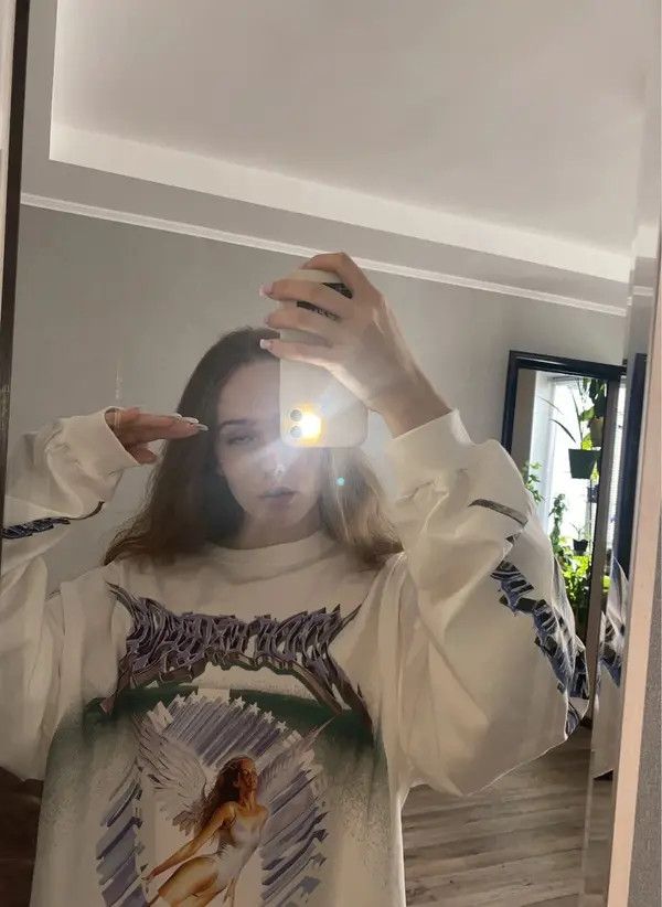 VIBE Fly Angel Oversized Printed Vintage T-Shirt Long Sleeve Size US M / EU 48-50 / 2 - 8 Thumbnail