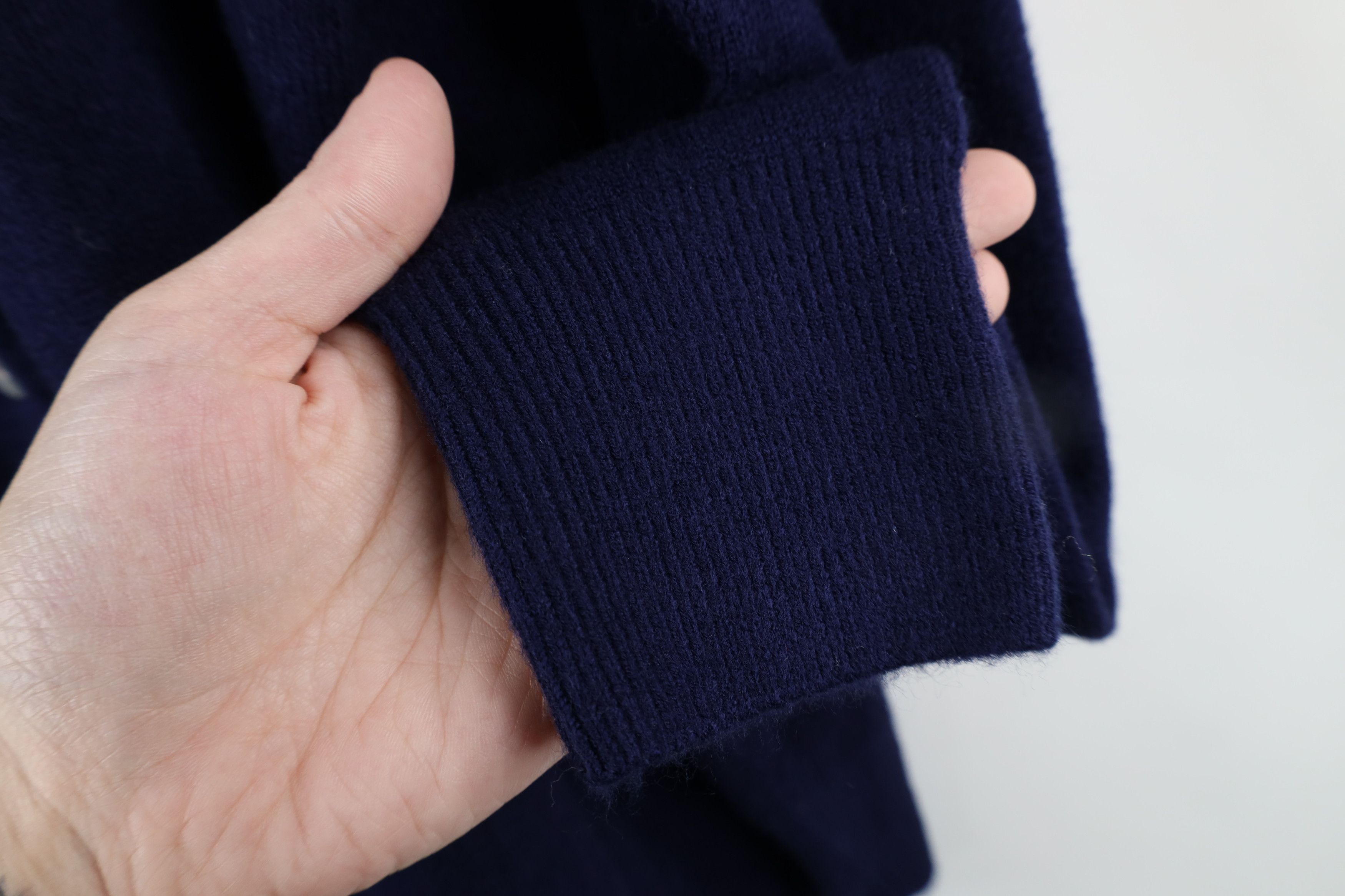 Vintage Vintage 70s Streetwear Cashmere Knit Cardigan Sweater Blue Size XL / US 12-14 / IT 48-50 - 6 Thumbnail
