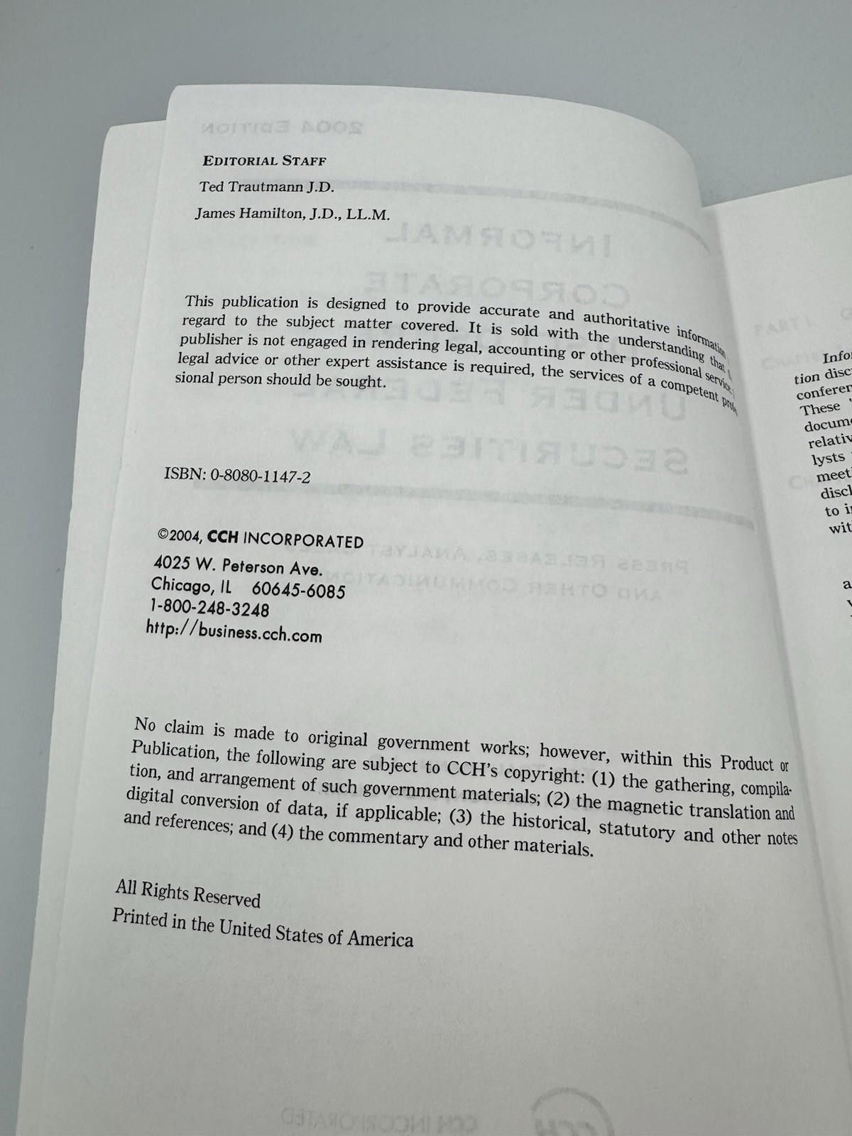 Designer Informal Corporate Disclosure Under Federal Securities Law Size ONE SIZE - 3 Thumbnail