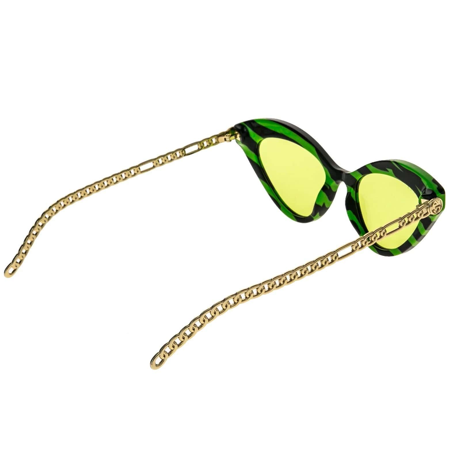 Gucci GUCCI GG0978S CHAIN 0978 Gold Black Green Heart Charm 006 Size ONE SIZE - 8 Thumbnail