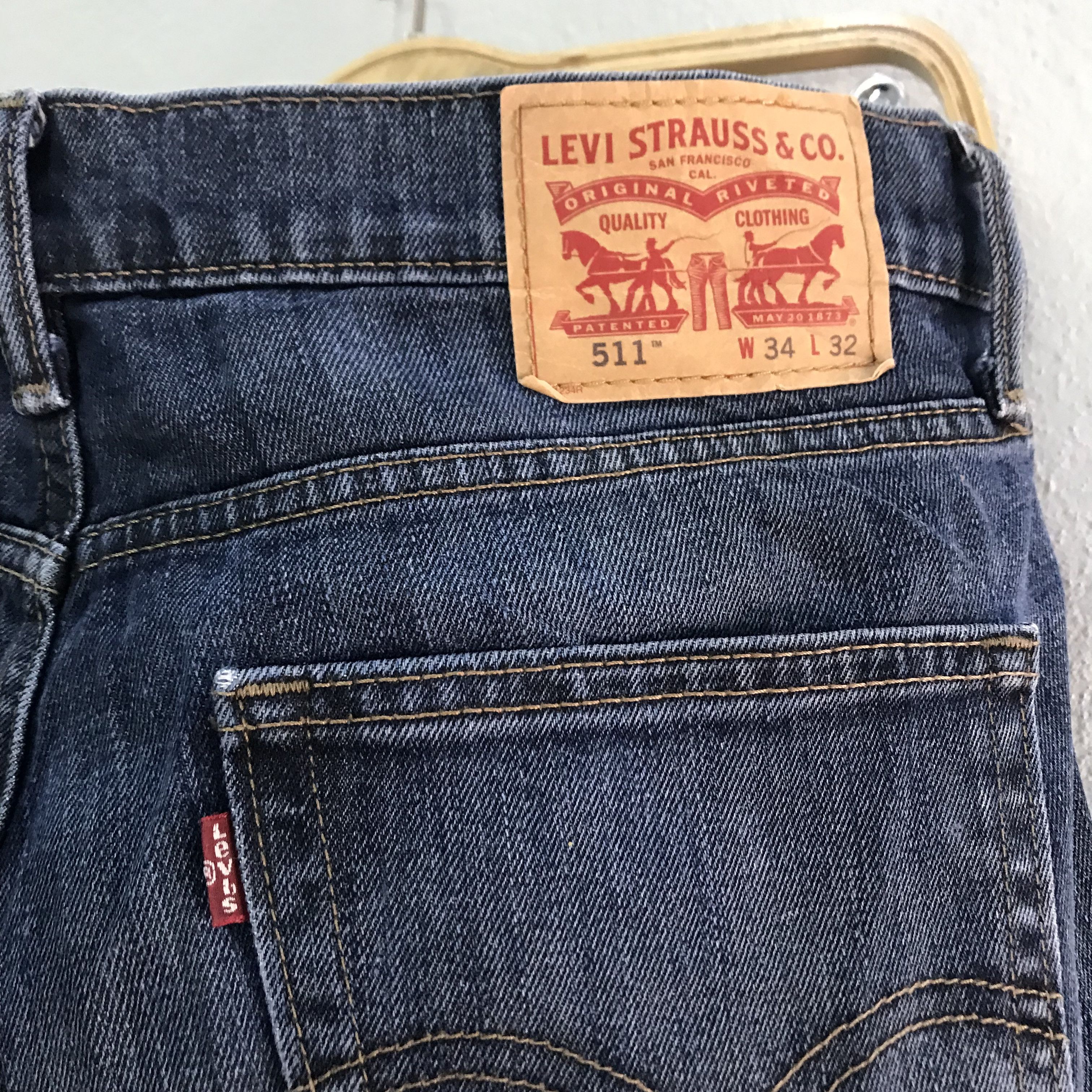 Levi's Vintage Retro Levis 511 Slim Straight Distressed Ripped Knee Size US 34 / EU 50 - 10 Thumbnail