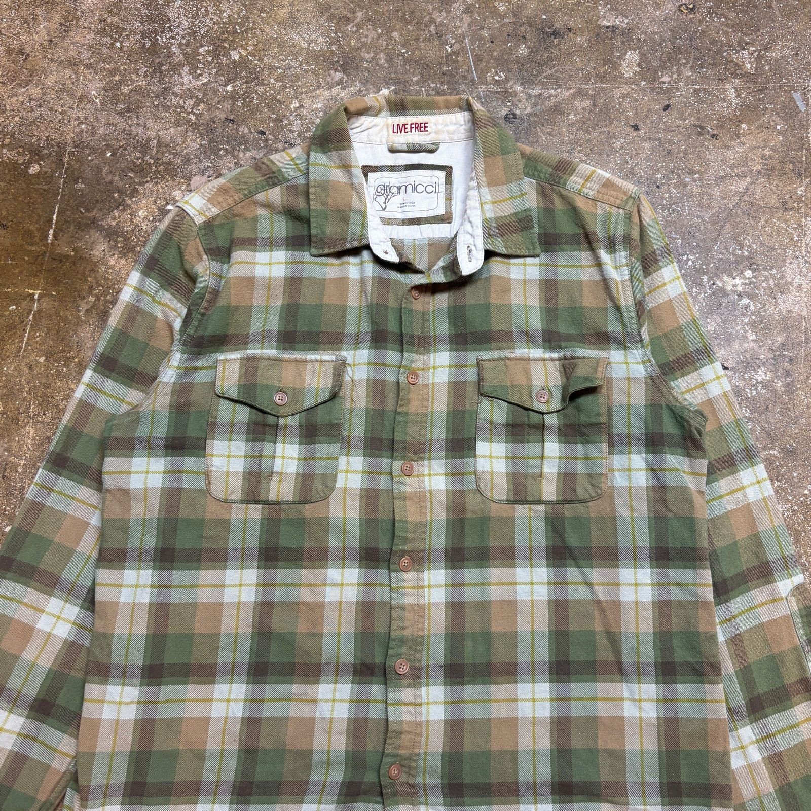 Gramicci Gramicci Plaid Flannel Button Up Lumberjack Shirt Mens Large Size US L / EU 52-54 / 3 - 2 Thumbnail