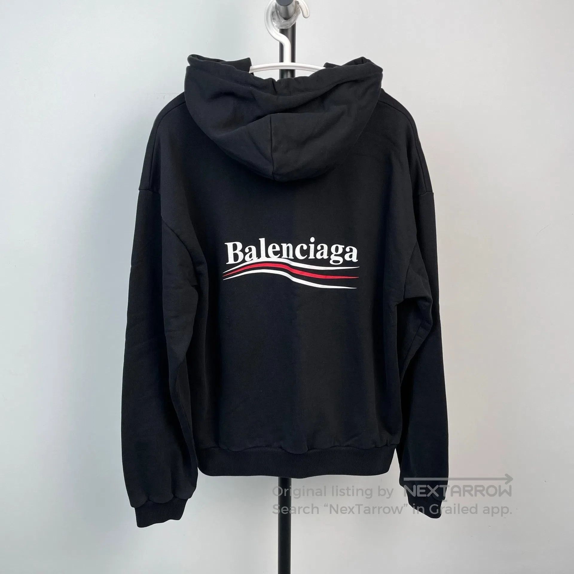 Balenciaga Balenciaga Coke Wave Logo Hooded Sweatshirt Jacket Black| Size US M / EU 48-50 / 2 - 3 Thumbnail