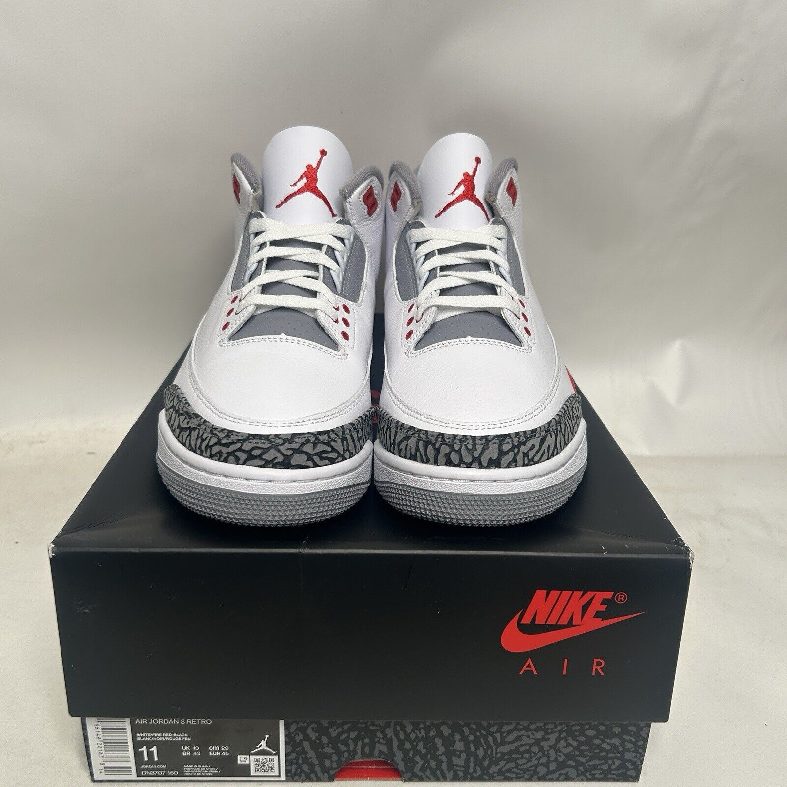 Jordan Brand Nike Shoes Air Jordan 3 Retro OG “Fire Red” 2024 Size US 11 / EU 44 - 2 Thumbnail
